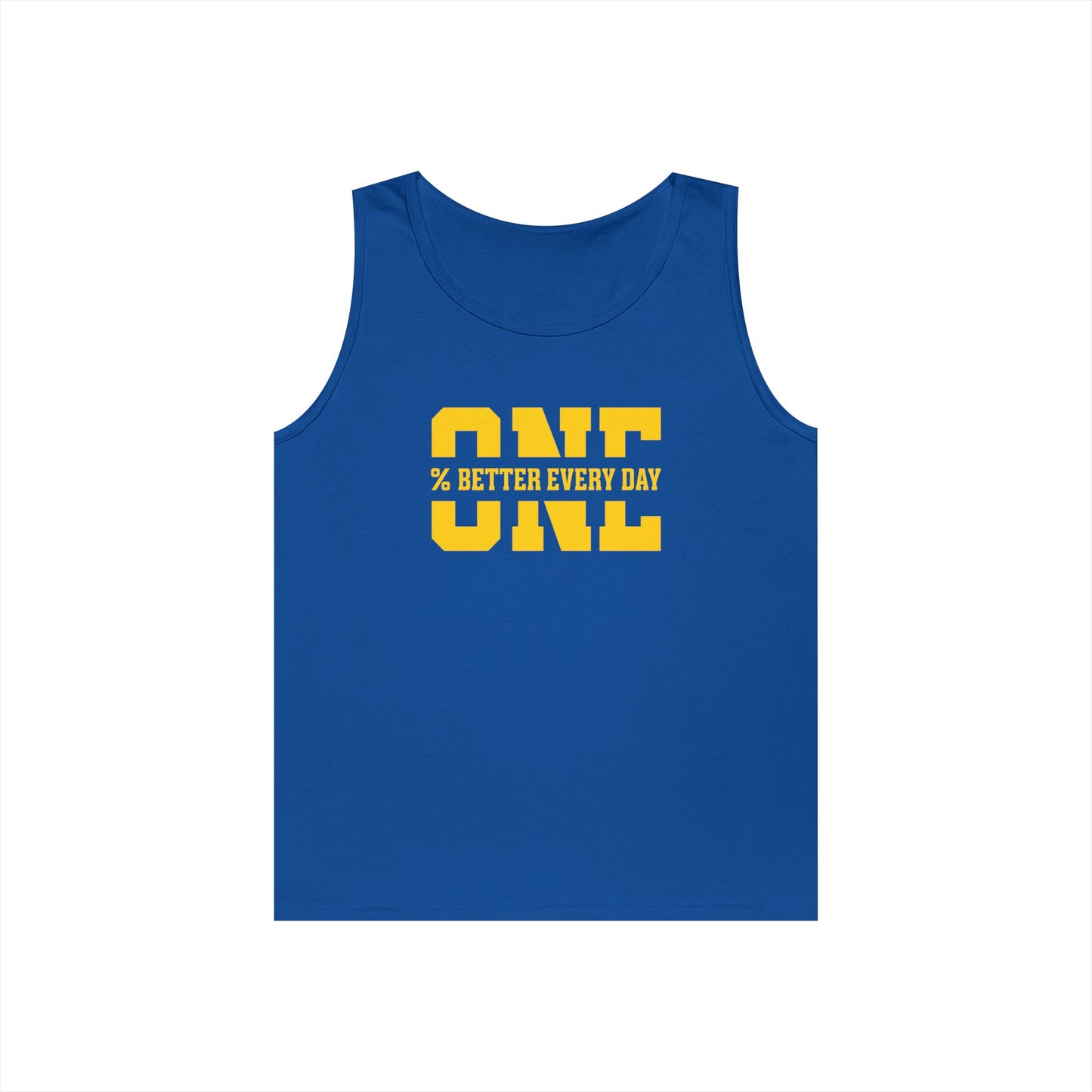 1% Better Every Day Tank Top (front design) – Discipline Club Shirt