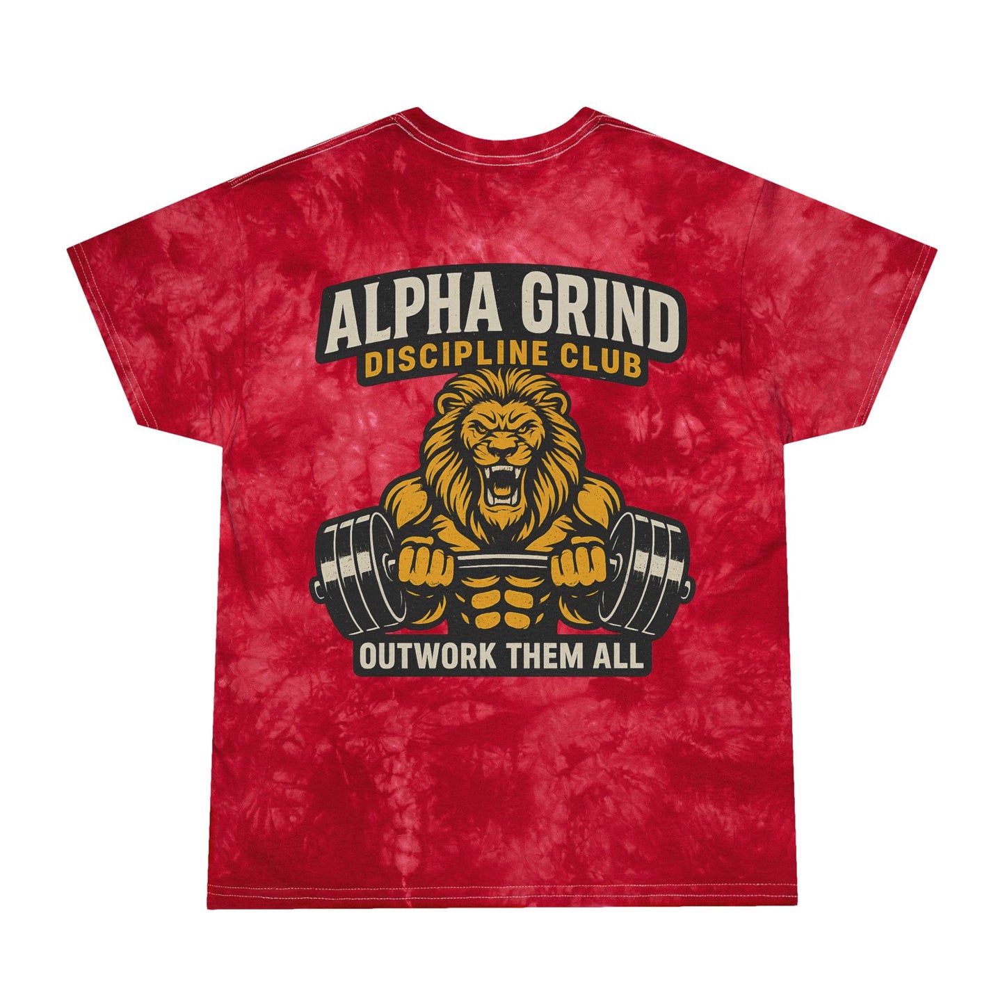 Alpha Grind with Tie-Dye Tee, Crystal (front logo + back graphic) – Gym Apparel