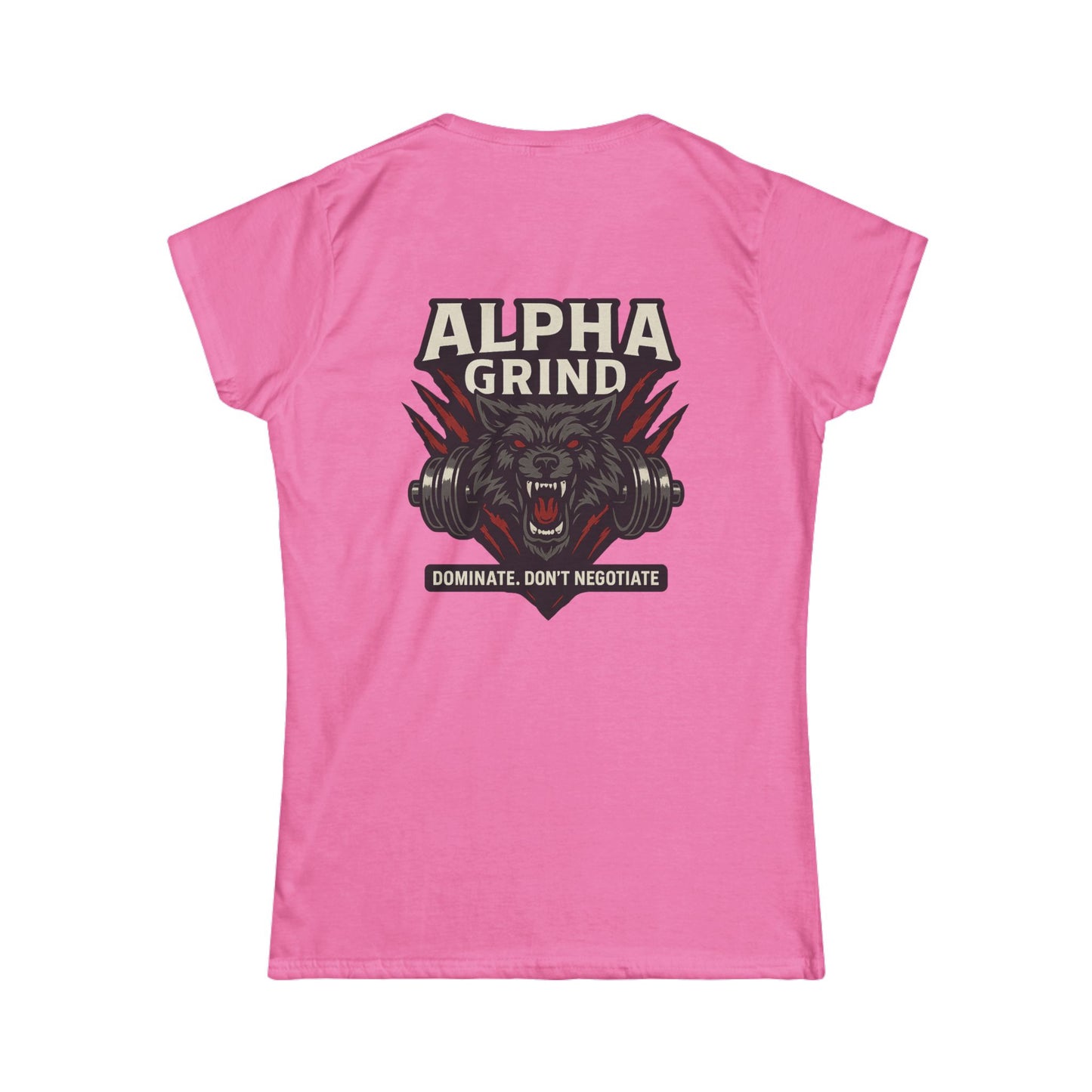 Dominate Women's Tee (front logo + back design) – Gym Apparel