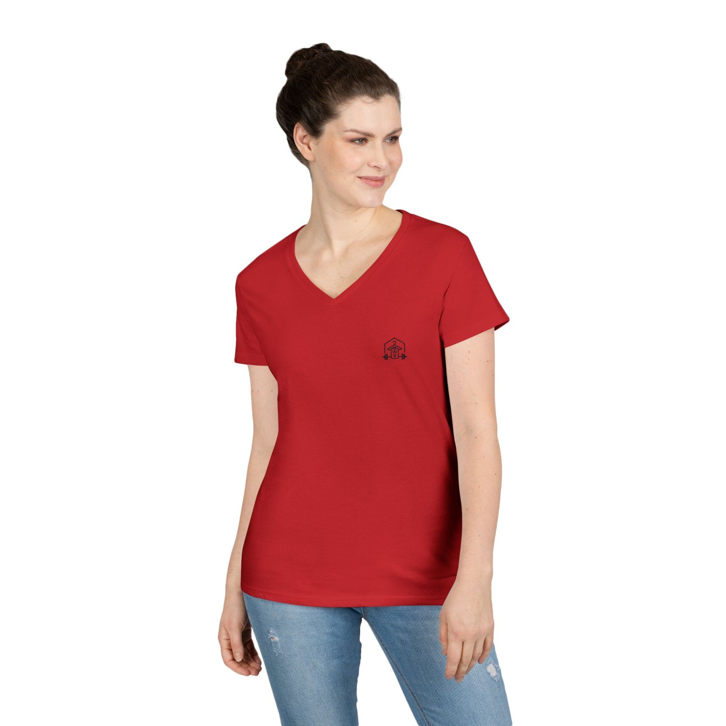Dominate V-Neck T-Shirt (front logo + back design) – Gym Apparel