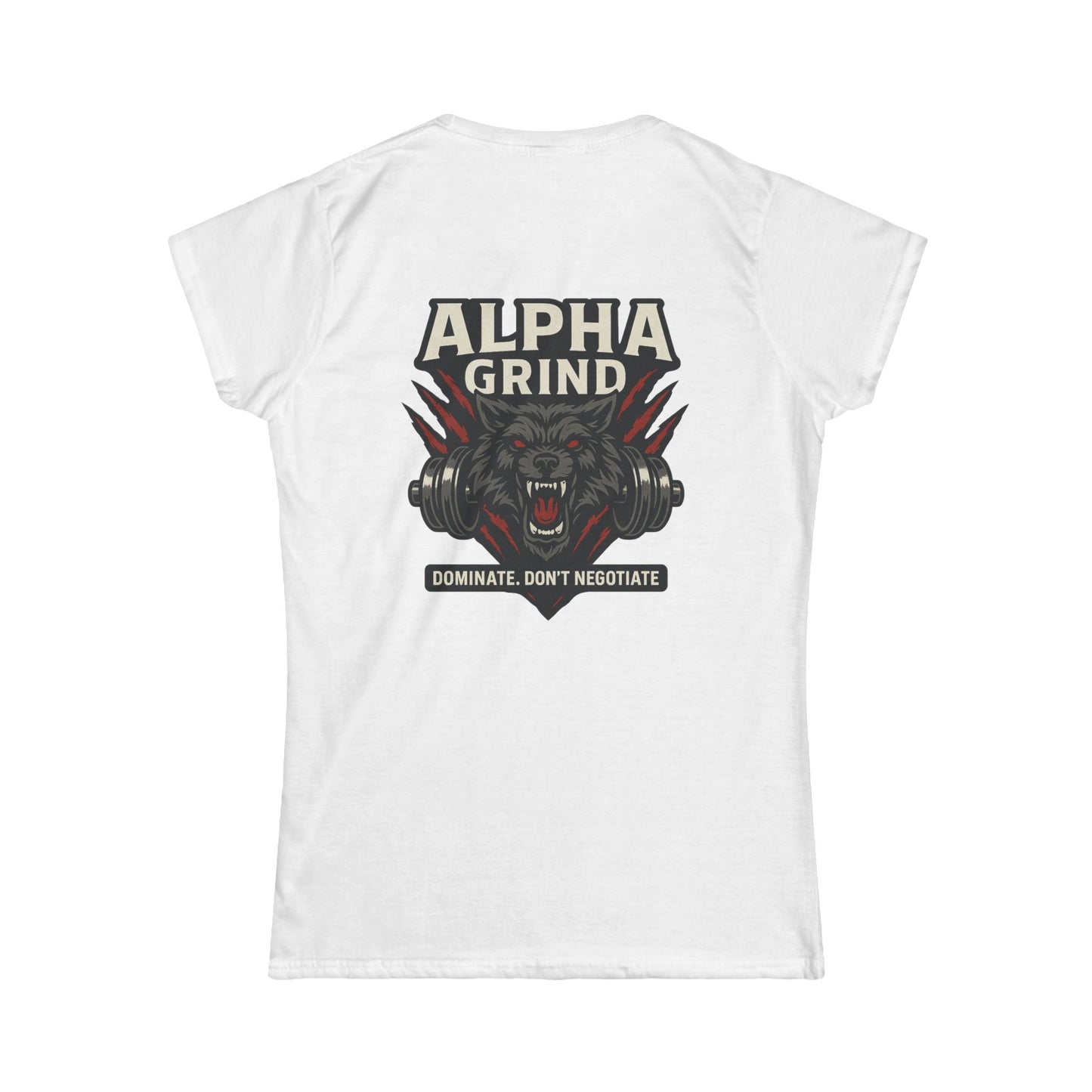 Dominate Women's Tee (front logo + back design) – Gym Apparel