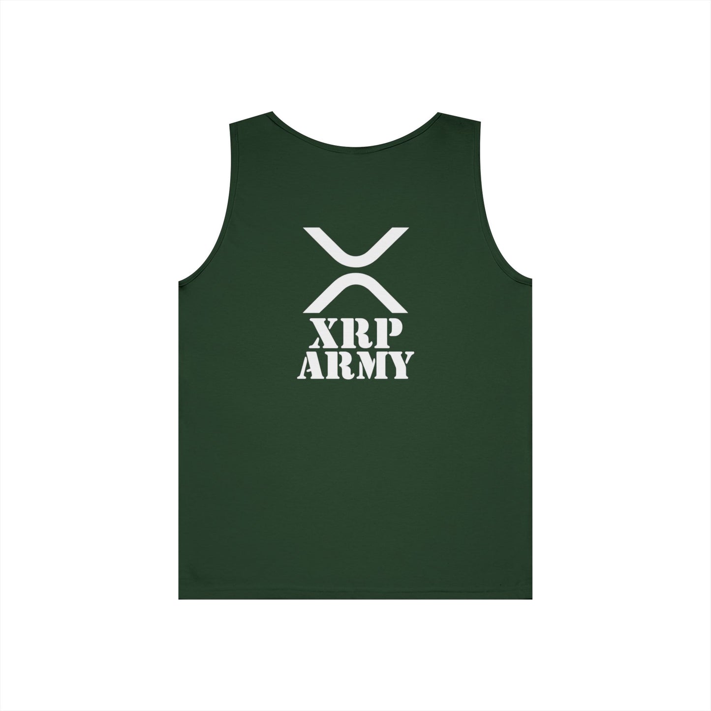 XRP Army Tank Top (front logo + back design) – Crypto Vault Shirt