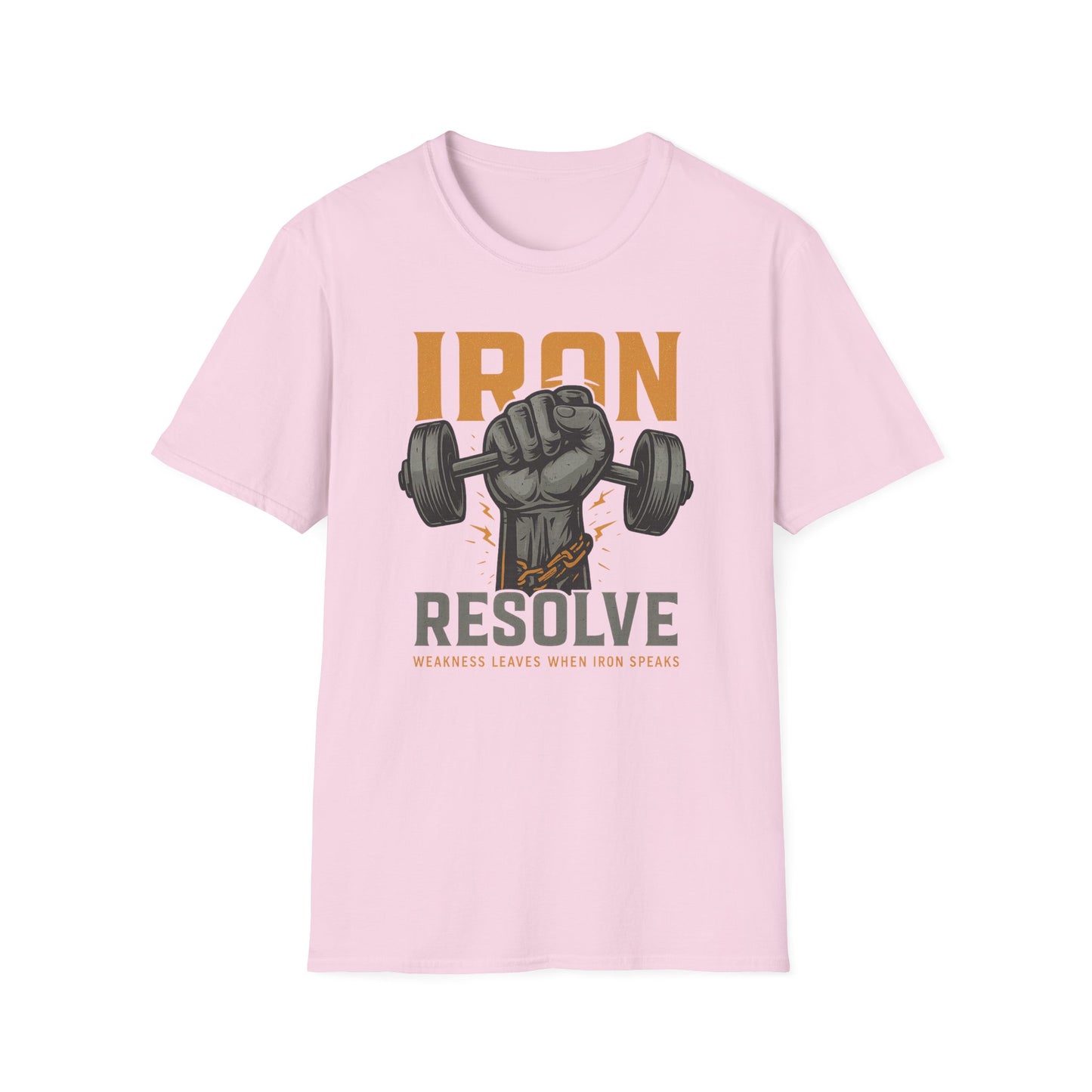 Iron Resolve T-Shirt (front design) – Gym Apparel