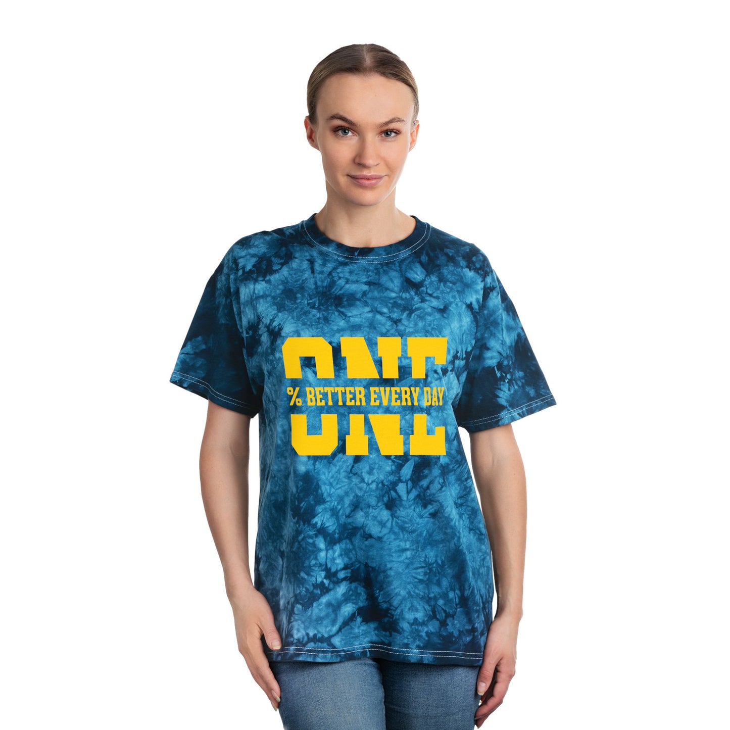1% Better Every Day Tie-Dye Tee (front design) – Discipline Club Shirt