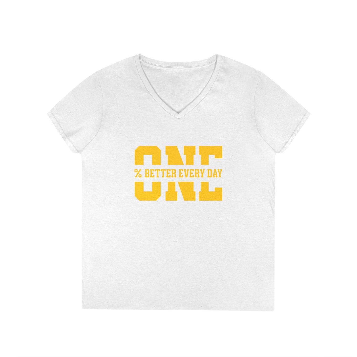 1% Better Every Day Tee (front design) – Discipline Club Ladies V-Neck