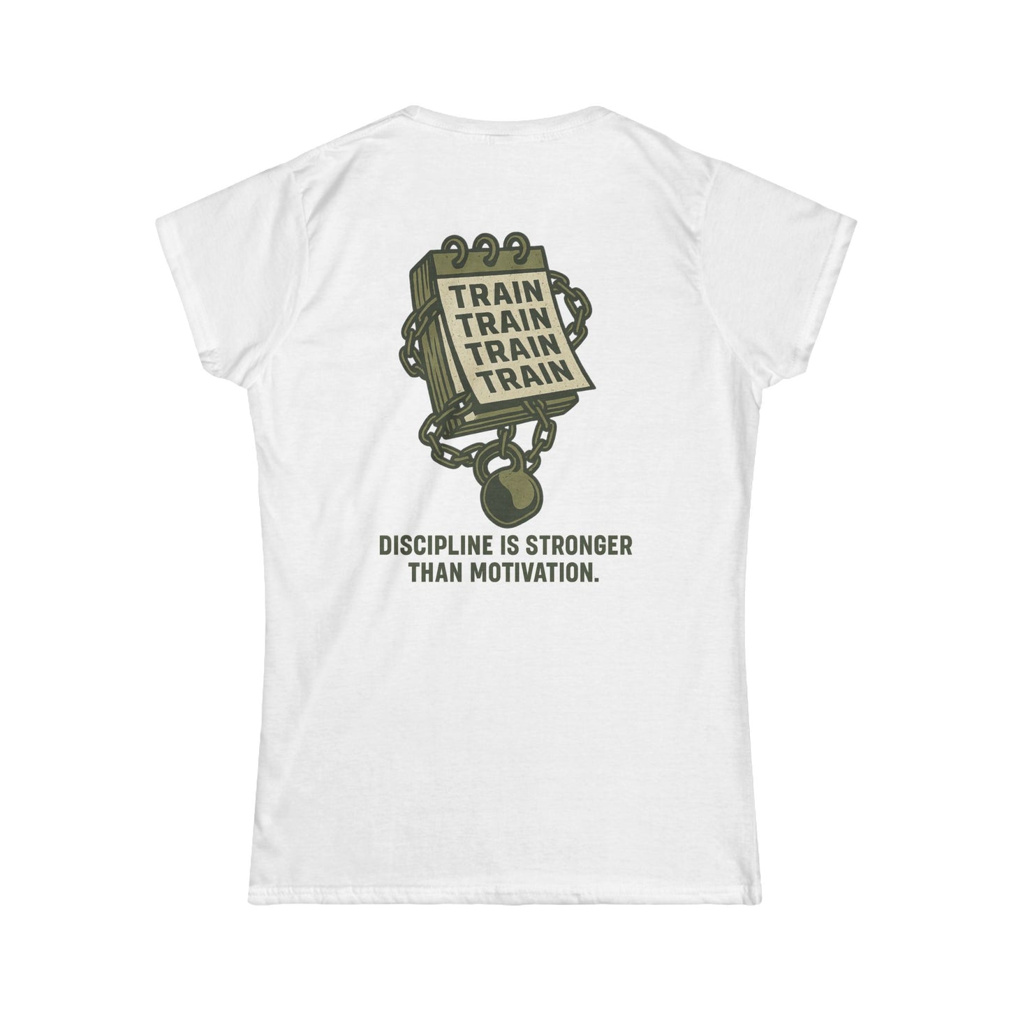 Train, Train, Train Women's Tee (front logo + back design) – Gym Apparel