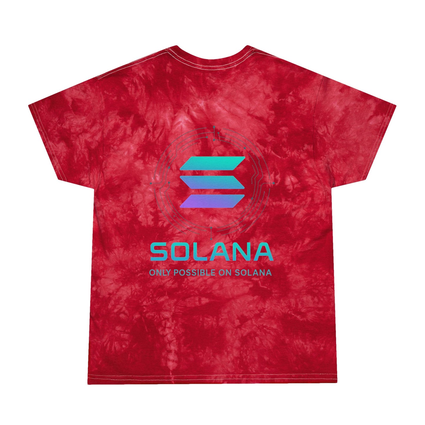 Only Possible on Solana Tie-Dye Tee (front logo + back design) – Crypto Vault Shirt