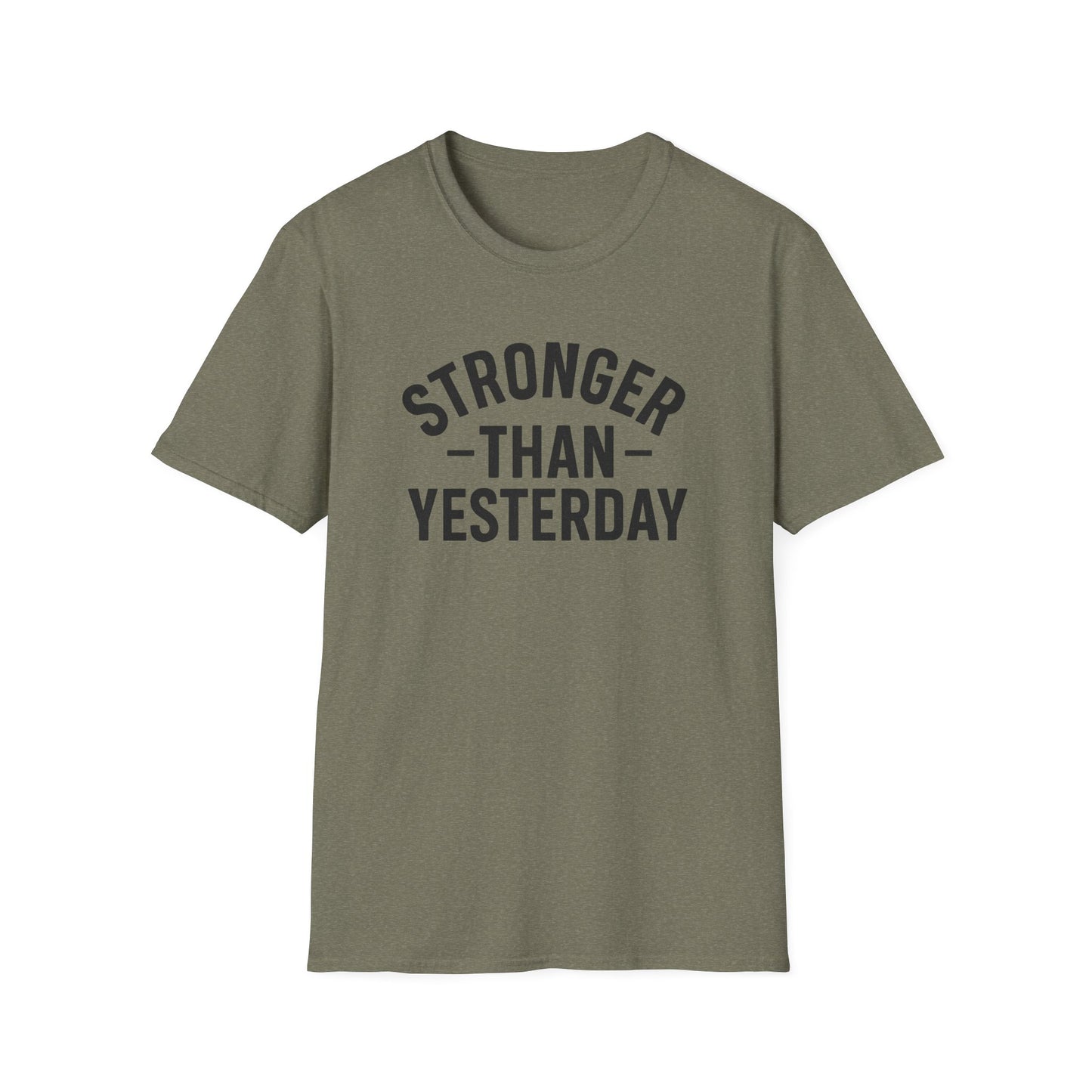 Stronger Than Yesterday Tee (front design) – Discipline Club Shirt