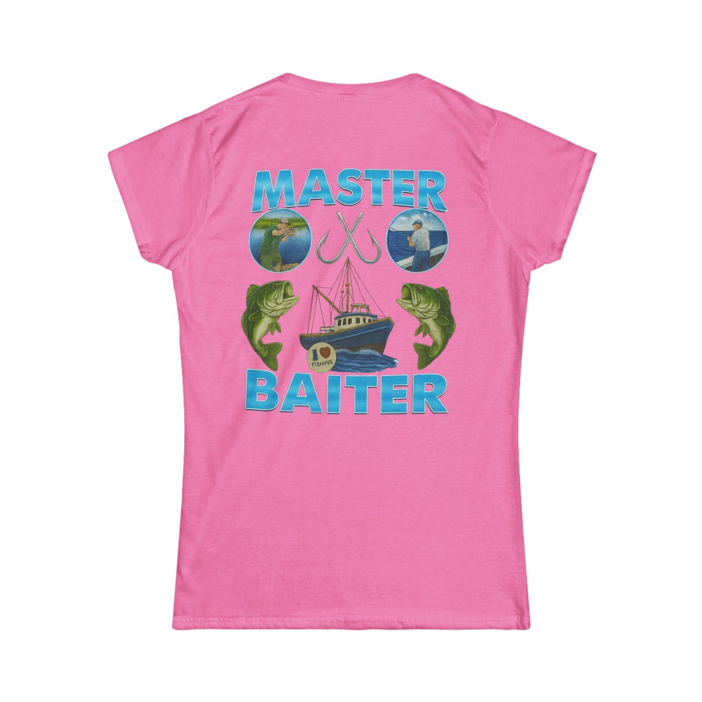 Master Baiter Women's Tee (front logo + back design) – Meme Apparel