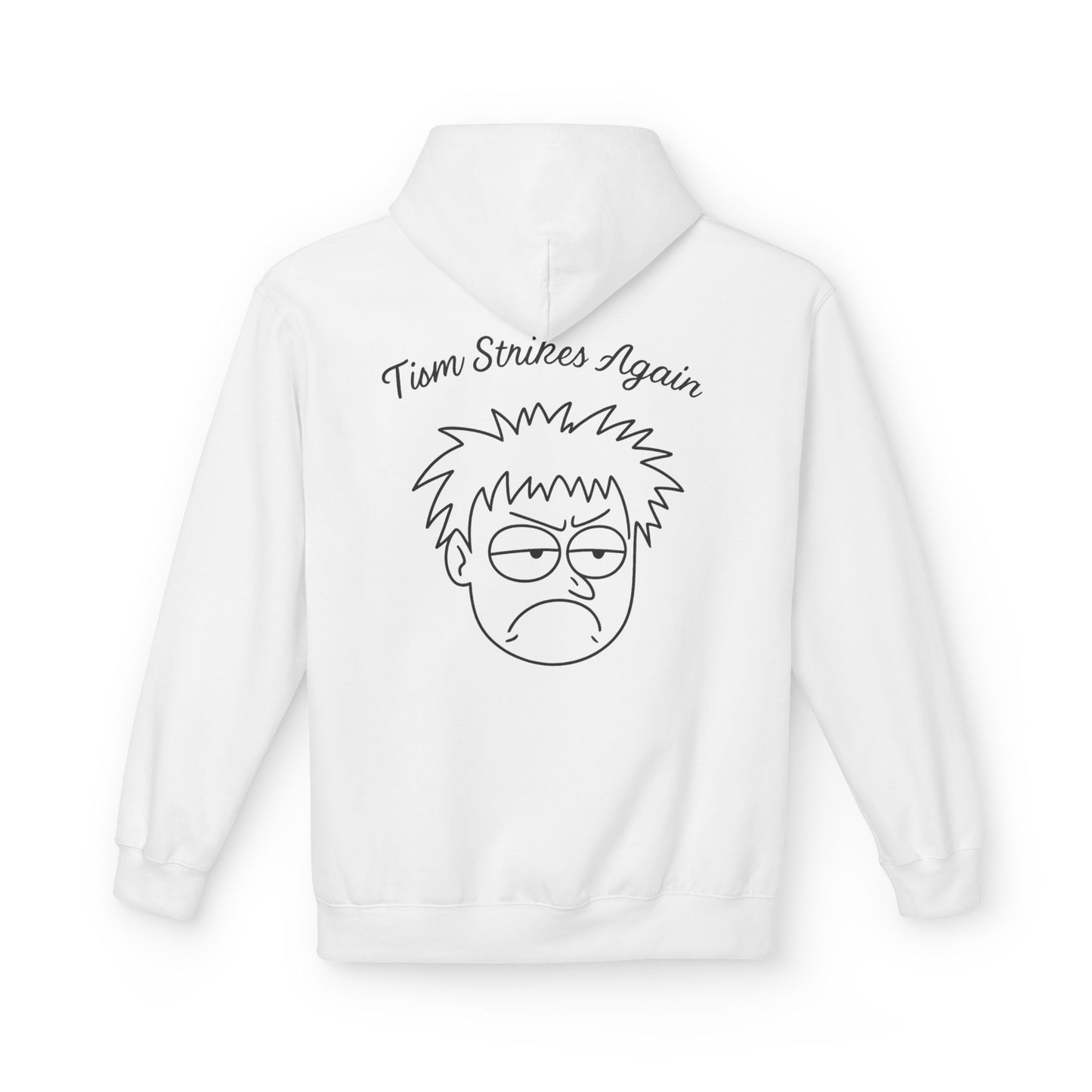Tism Strikes Again Midweight Softstyle Fleece Hoodie (front logo + back design) - Meme Apparel