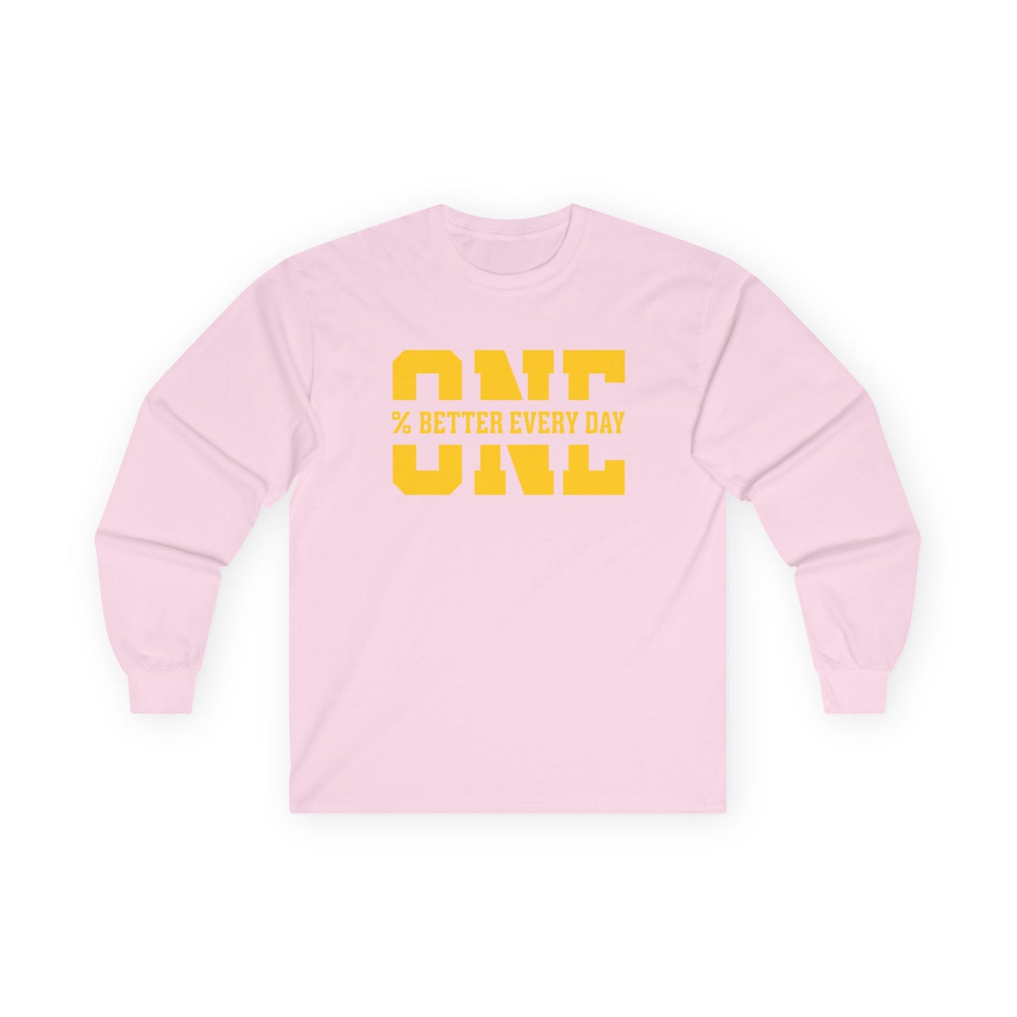 1% Better Every Day Long Sleeve Tee (front design) – Discipline Club Shirt