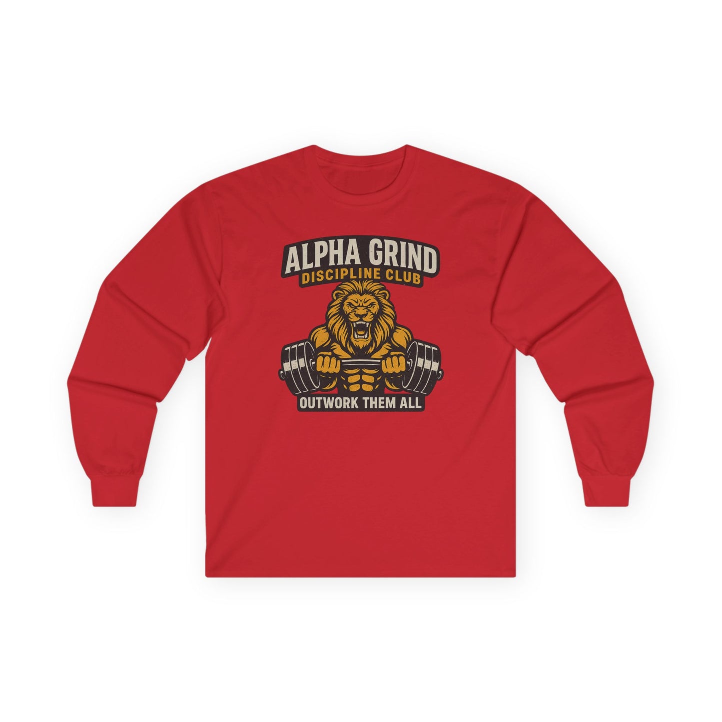 Alpha Grind Long Sleeve (front design) – Gym Apparel