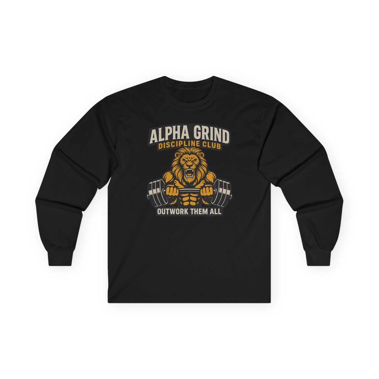 Alpha Grind Long Sleeve (front design) – Gym Apparel