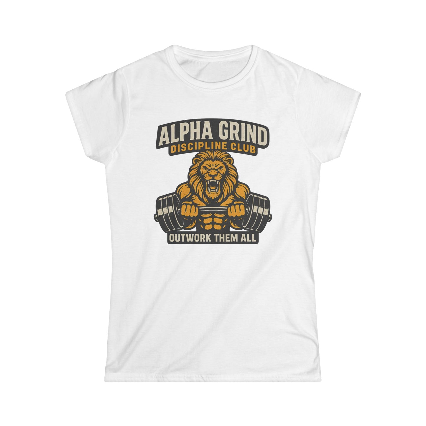 Alpha Grind Women’s Tee (front design) – Gym Apparel