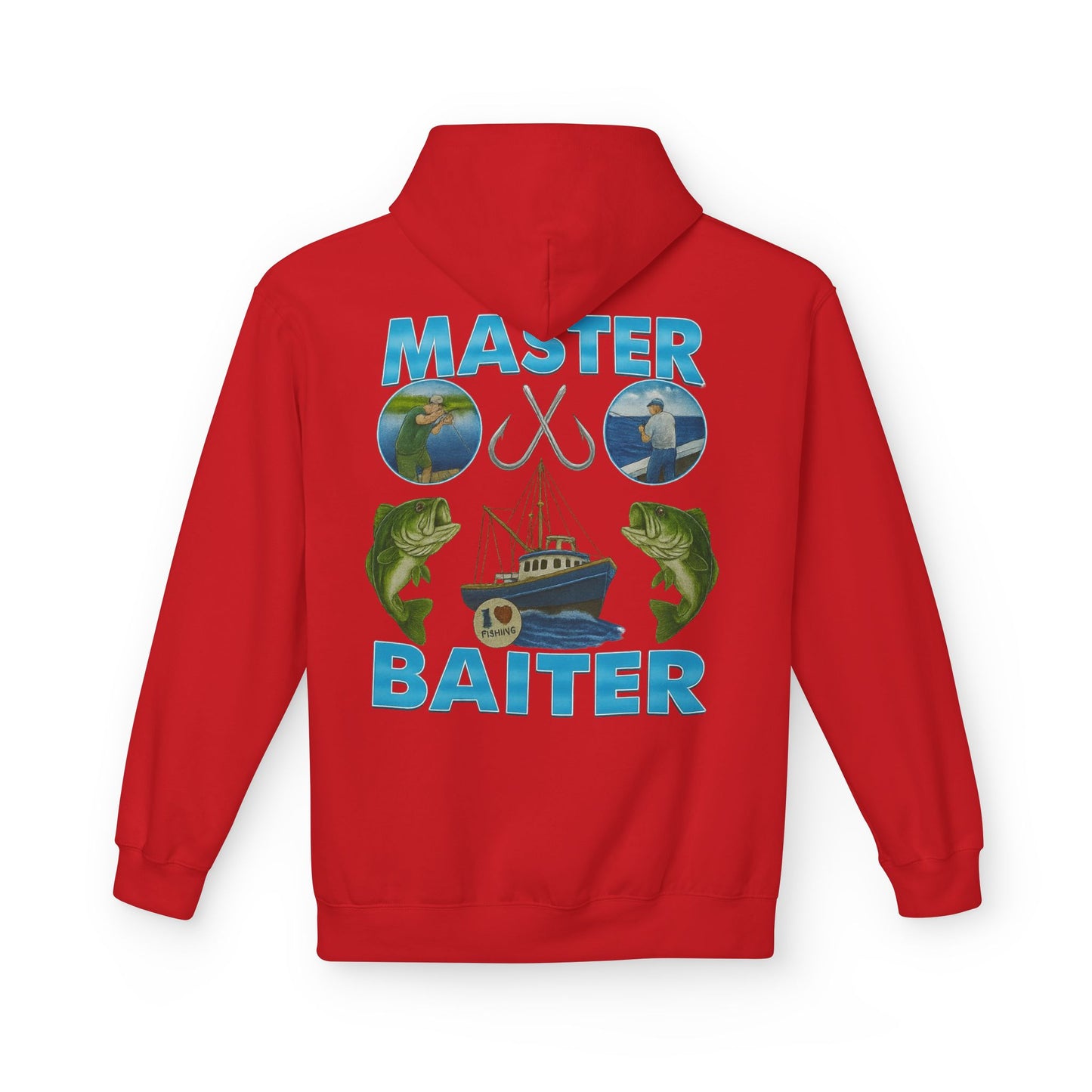 Master Baiter Midweight Softstyle Fleece Hoodie (front logo + back design) - Meme Apparel
