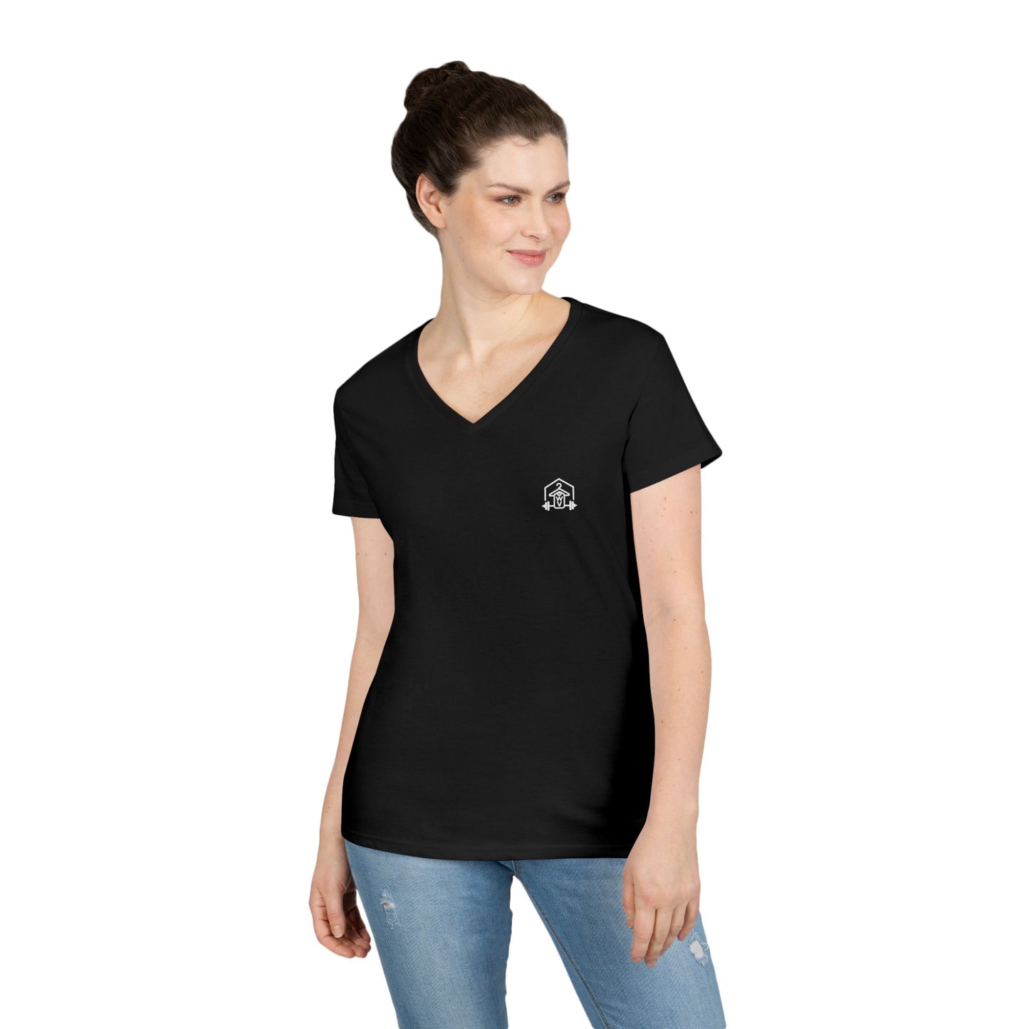 Dominate V-Neck T-Shirt (front logo + back design) – Gym Apparel