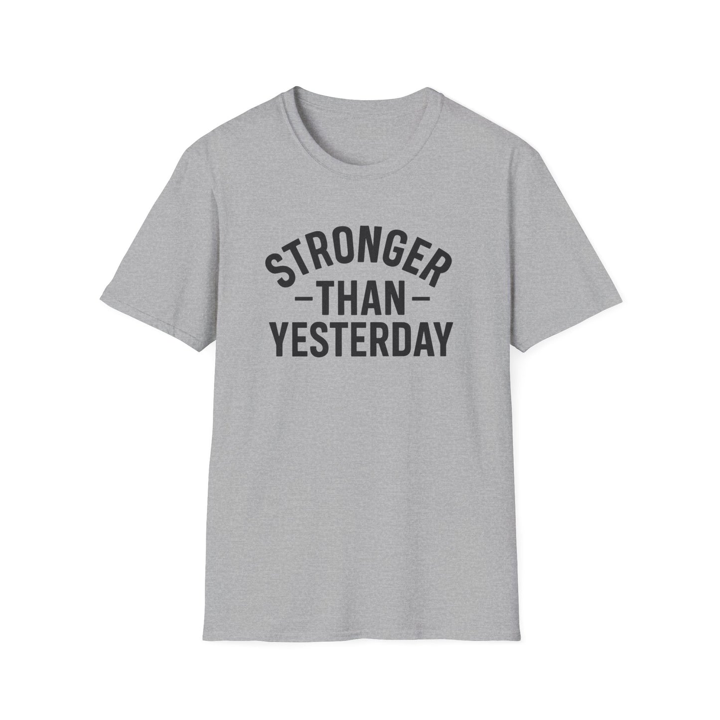 Stronger Than Yesterday Tee (front design) – Discipline Club Shirt