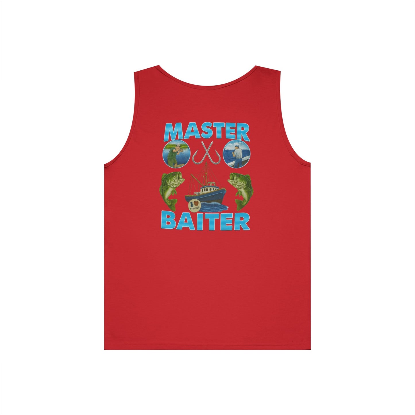 Master Baiter Tank Top (front logo + back design) - Meme Apparel