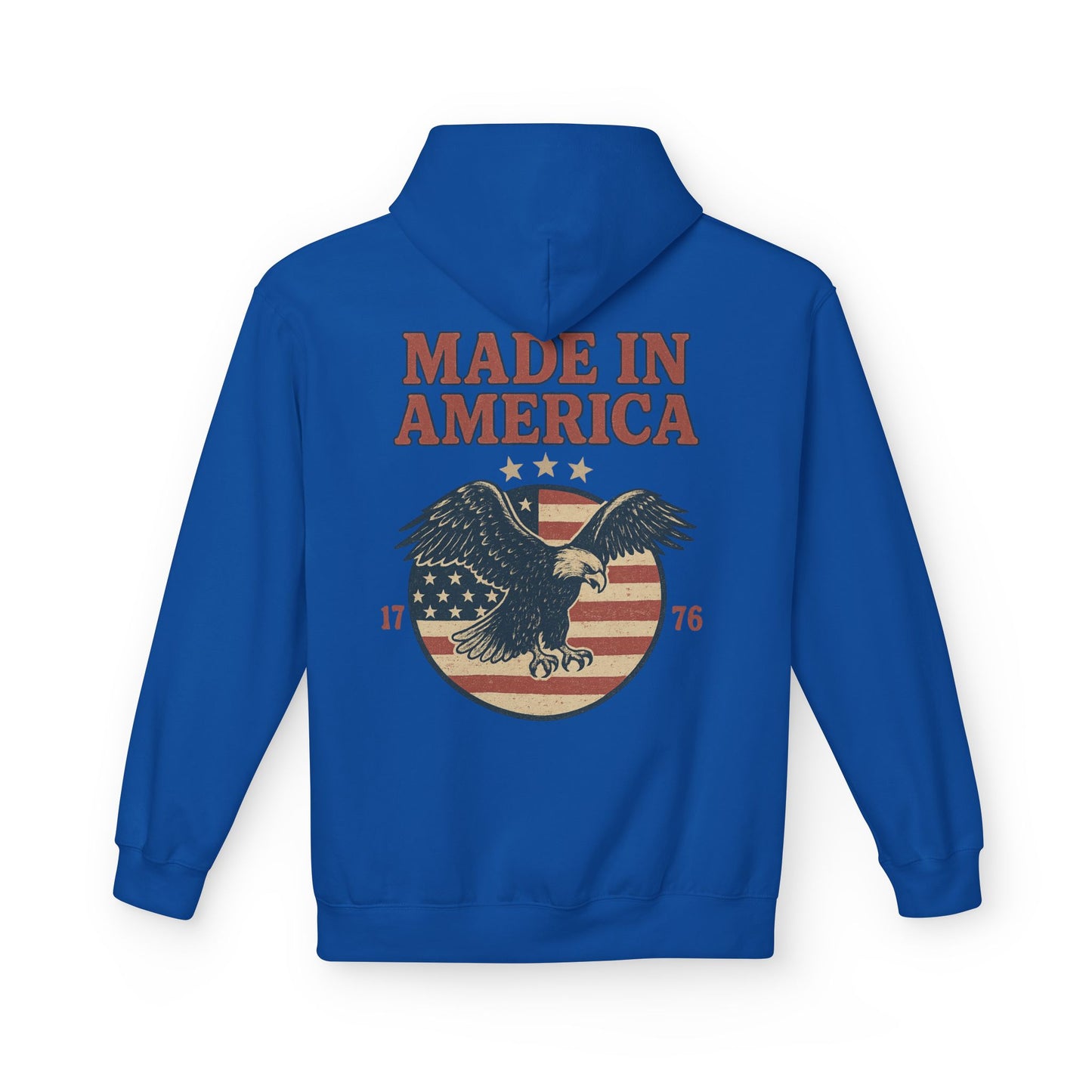 Made in America Hoodie (front logo + back design) – American Pride Pullover