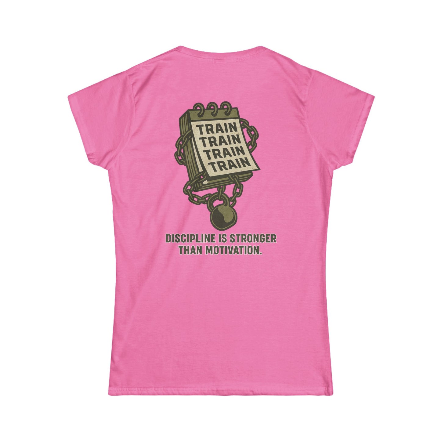 Train, Train, Train Women's Tee (front logo + back design) – Gym Apparel