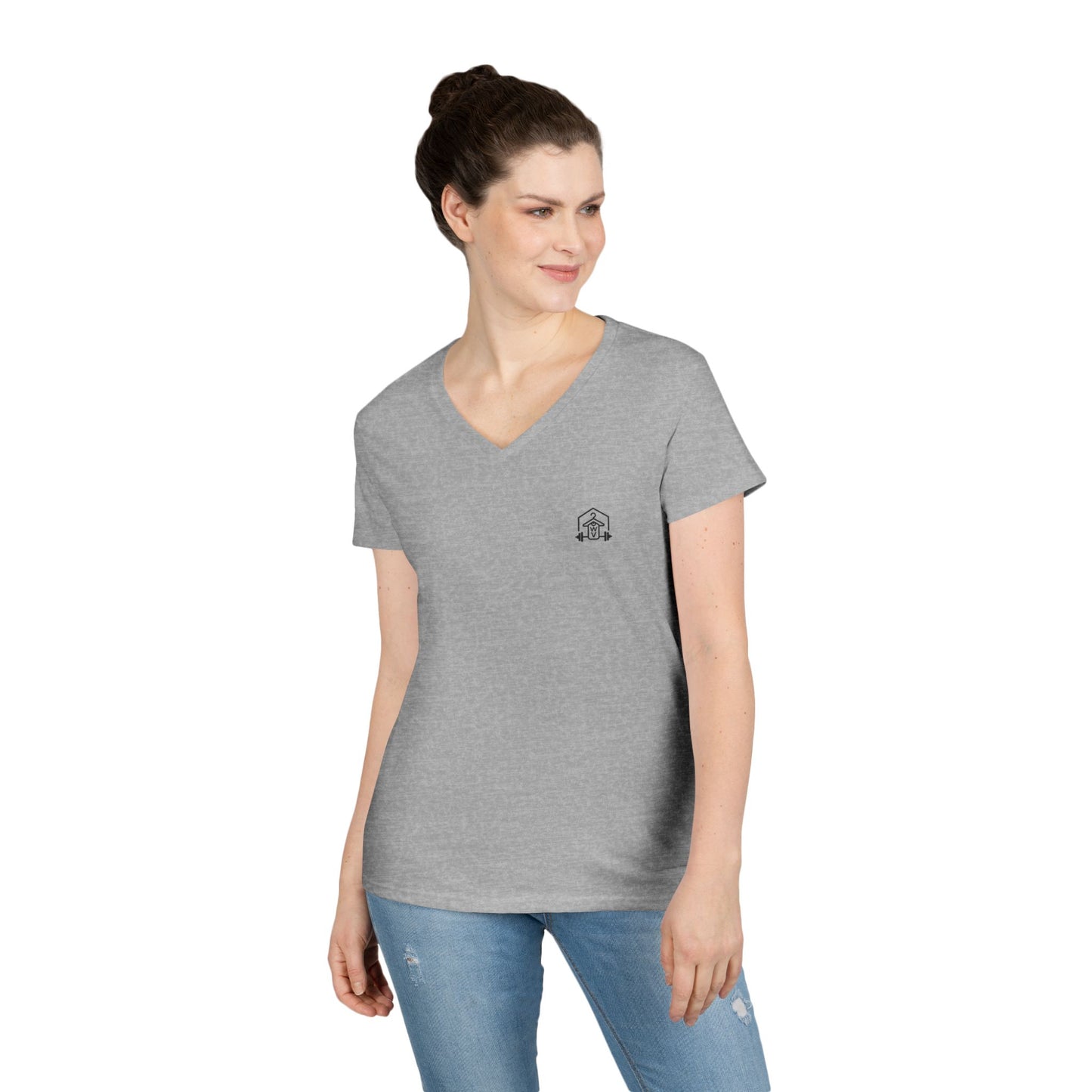 Dominate V-Neck T-Shirt (front logo + back design) – Gym Apparel