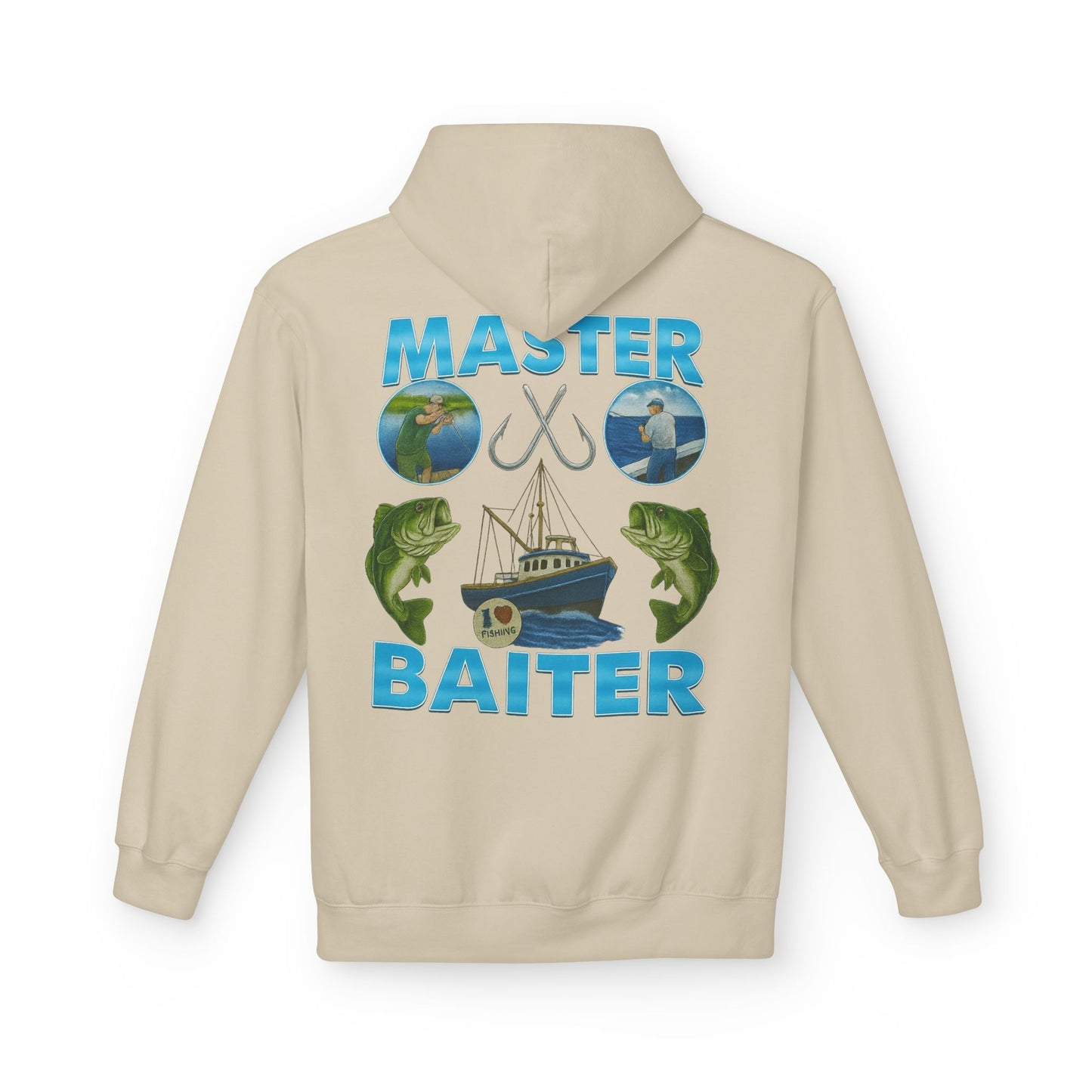 Master Baiter Midweight Softstyle Fleece Hoodie (front logo + back design) - Meme Apparel