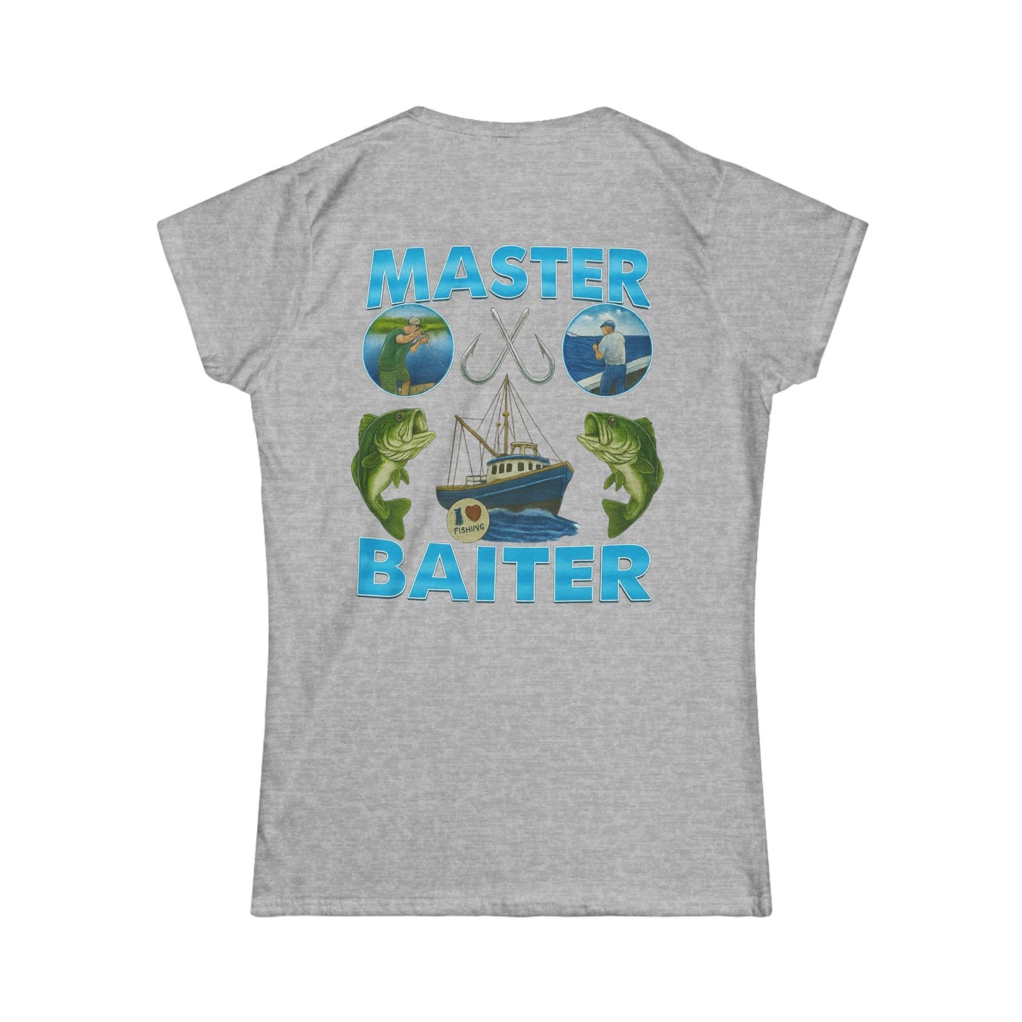 Master Baiter Women's Tee (front logo + back design) – Meme Apparel