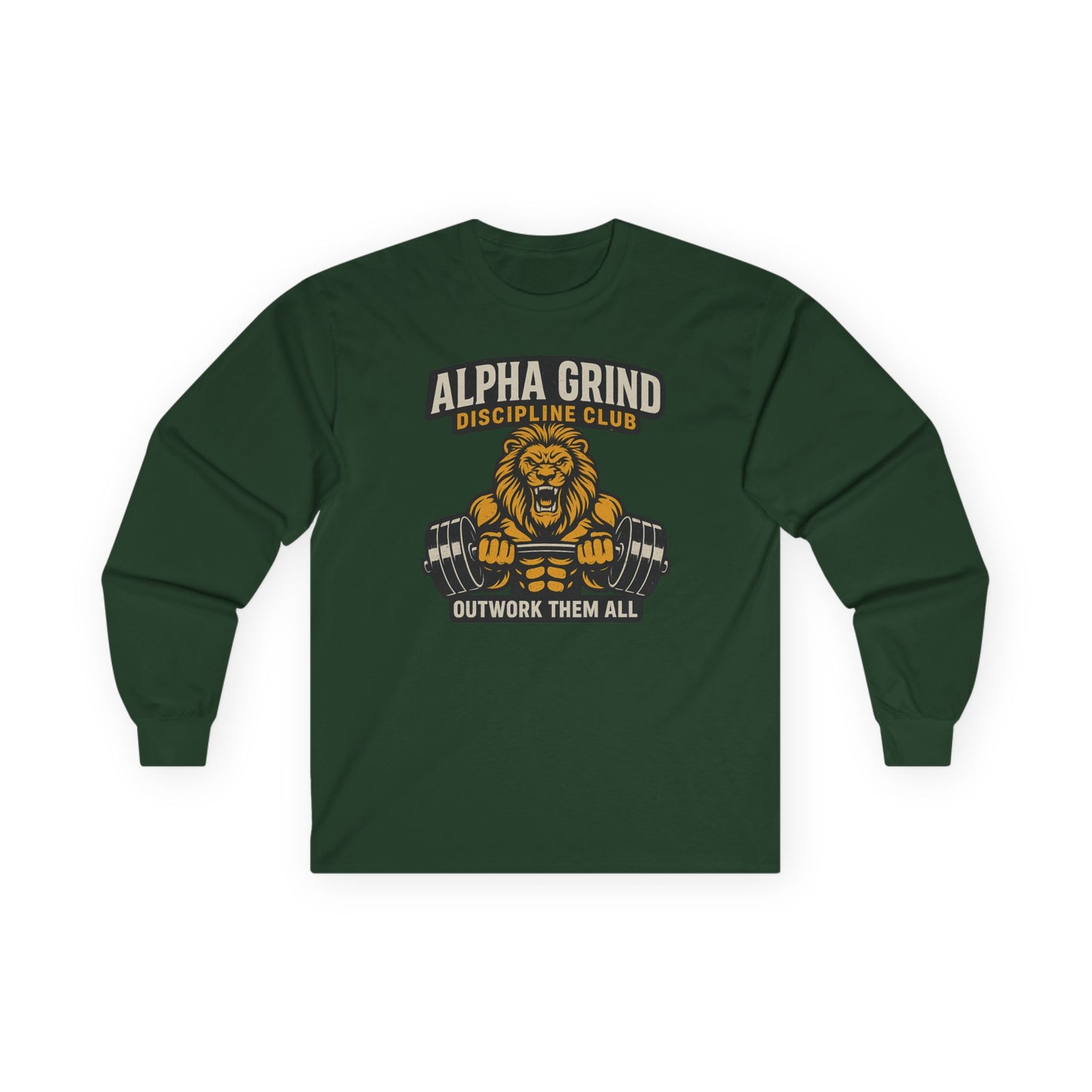 Alpha Grind Long Sleeve (front design) – Gym Apparel