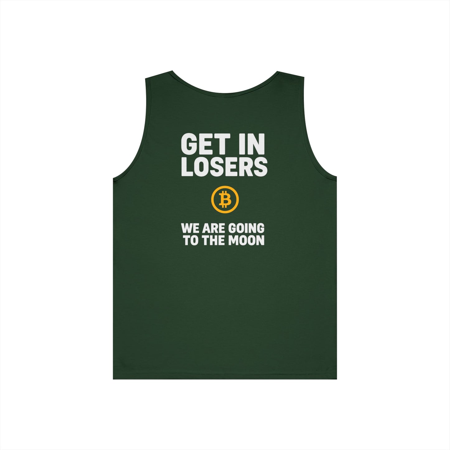 Get In Losers Bitcoin Moon Mission Tank Top (front logo + back design) – Investor Apparel