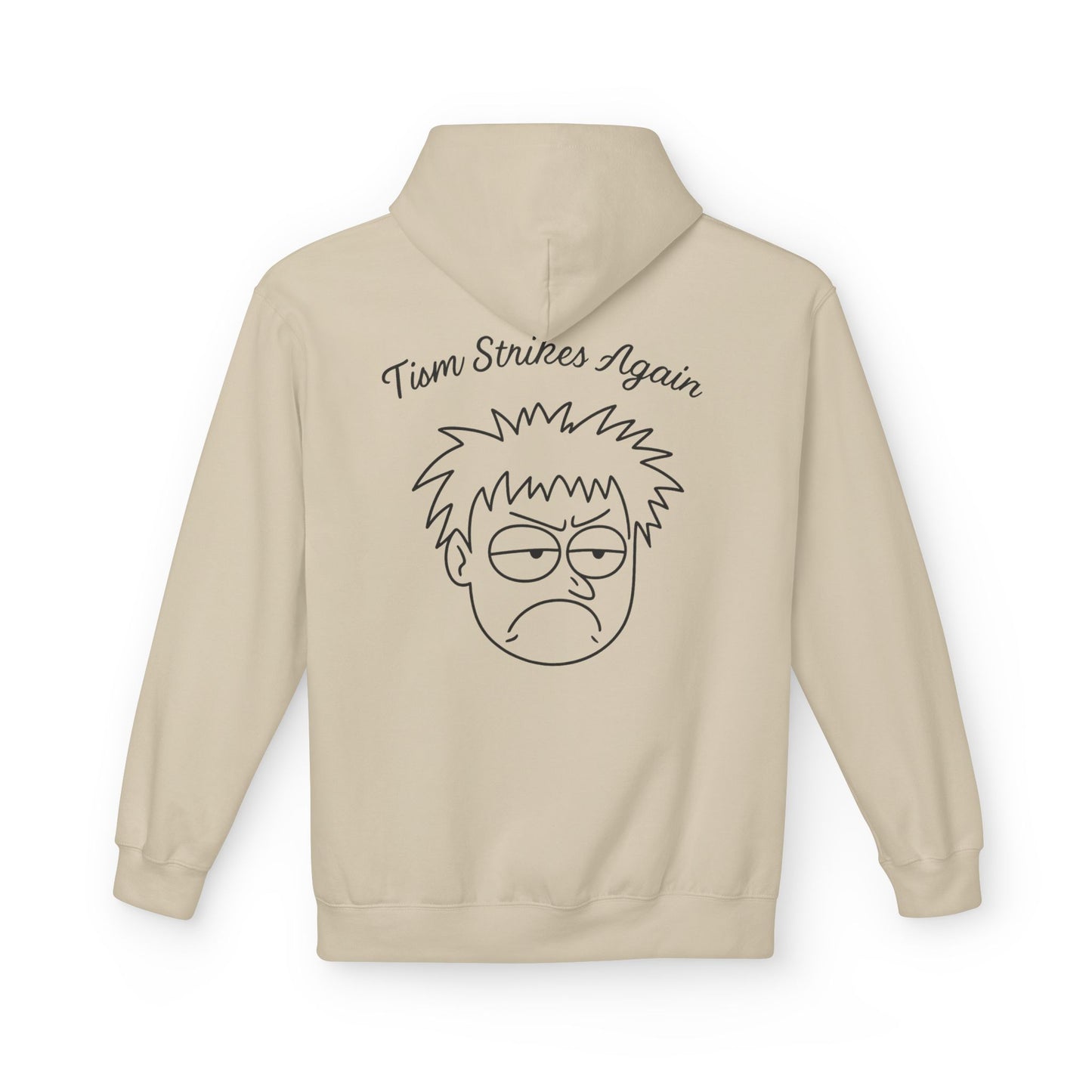 Tism Strikes Again Midweight Softstyle Fleece Hoodie (front logo + back design) - Meme Apparel