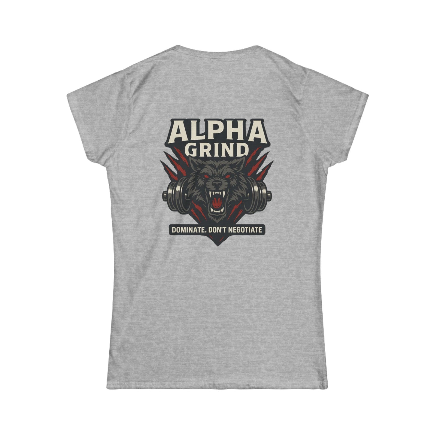 Dominate Women's Tee (front logo + back design) – Gym Apparel