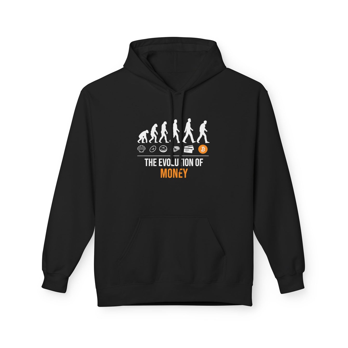 The Evolution of Money Hoodie (front design) – Crypto Vault Pullover