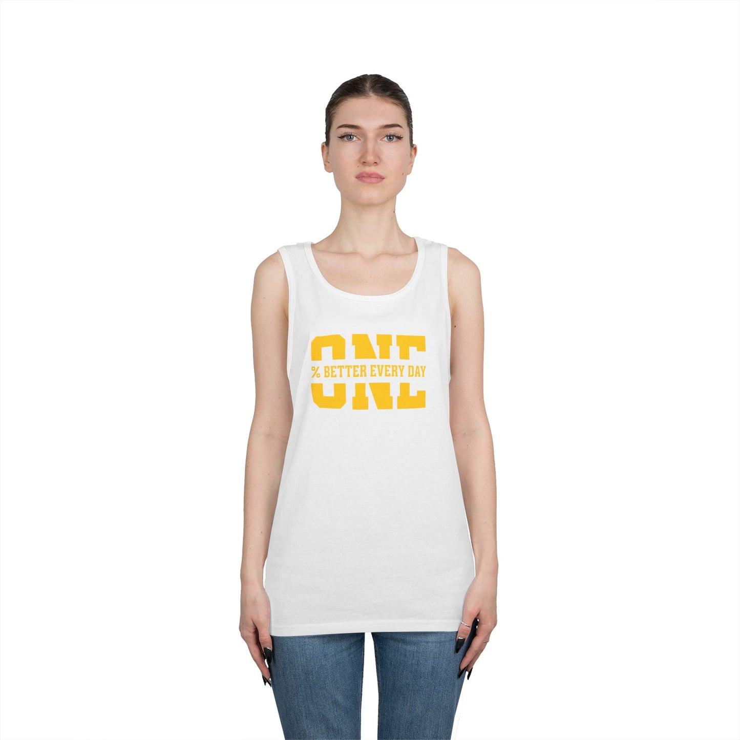1% Better Every Day Tank Top (front design) – Discipline Club Shirt