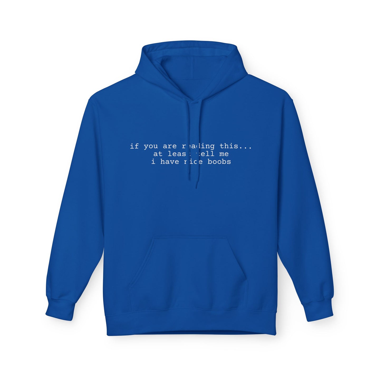 Nice Boobs Midweight Softstyle Fleece Hoodie (front design) – Meme Apparel