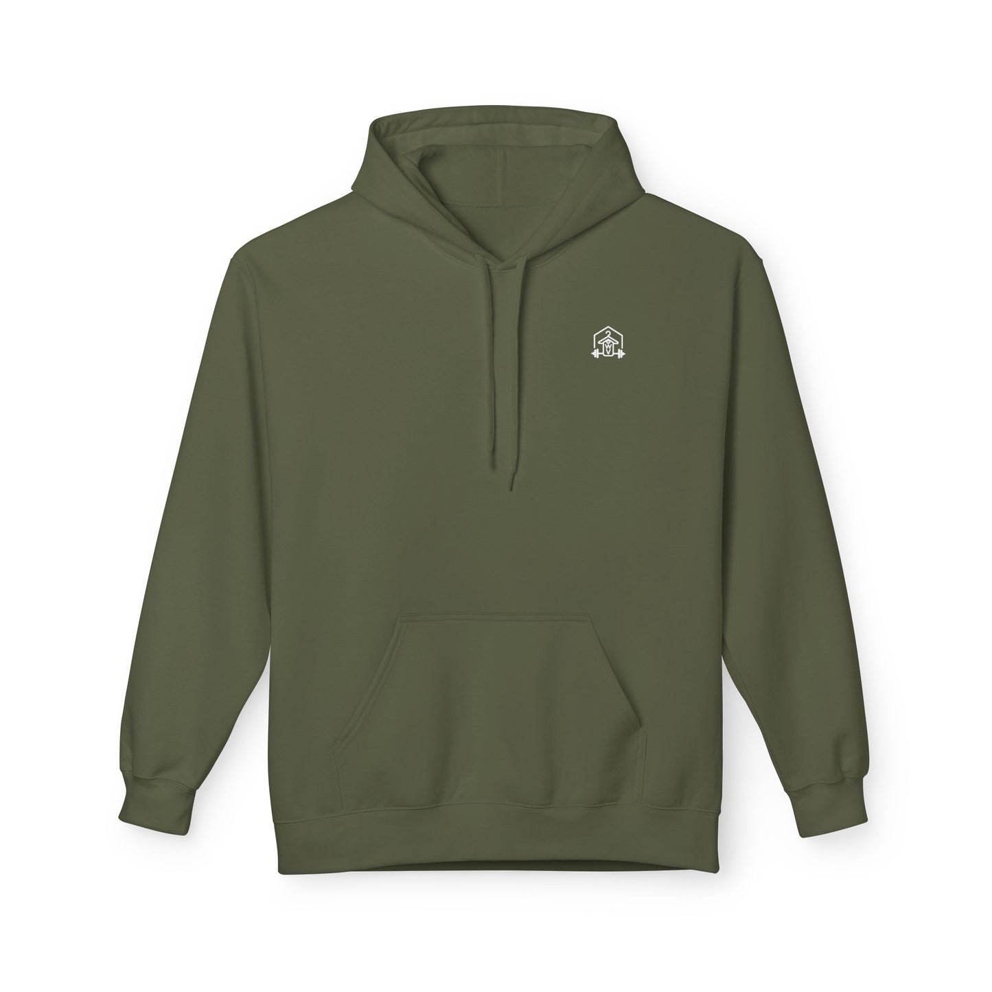 Alpha Grind Midweight Softstyle Fleece Hoodie (front logo + back design) – Gym Apparel