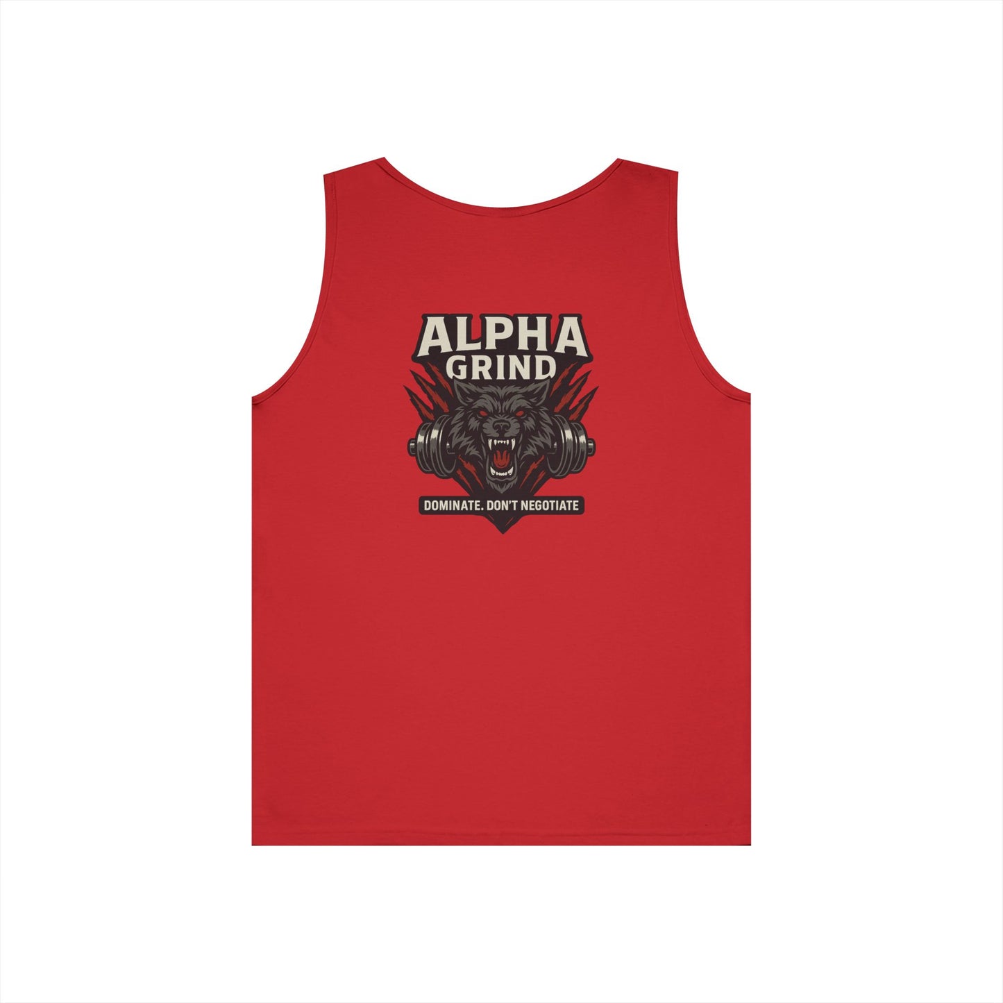 Dominate Tank Top (front logo + back design) – Gym Apparel