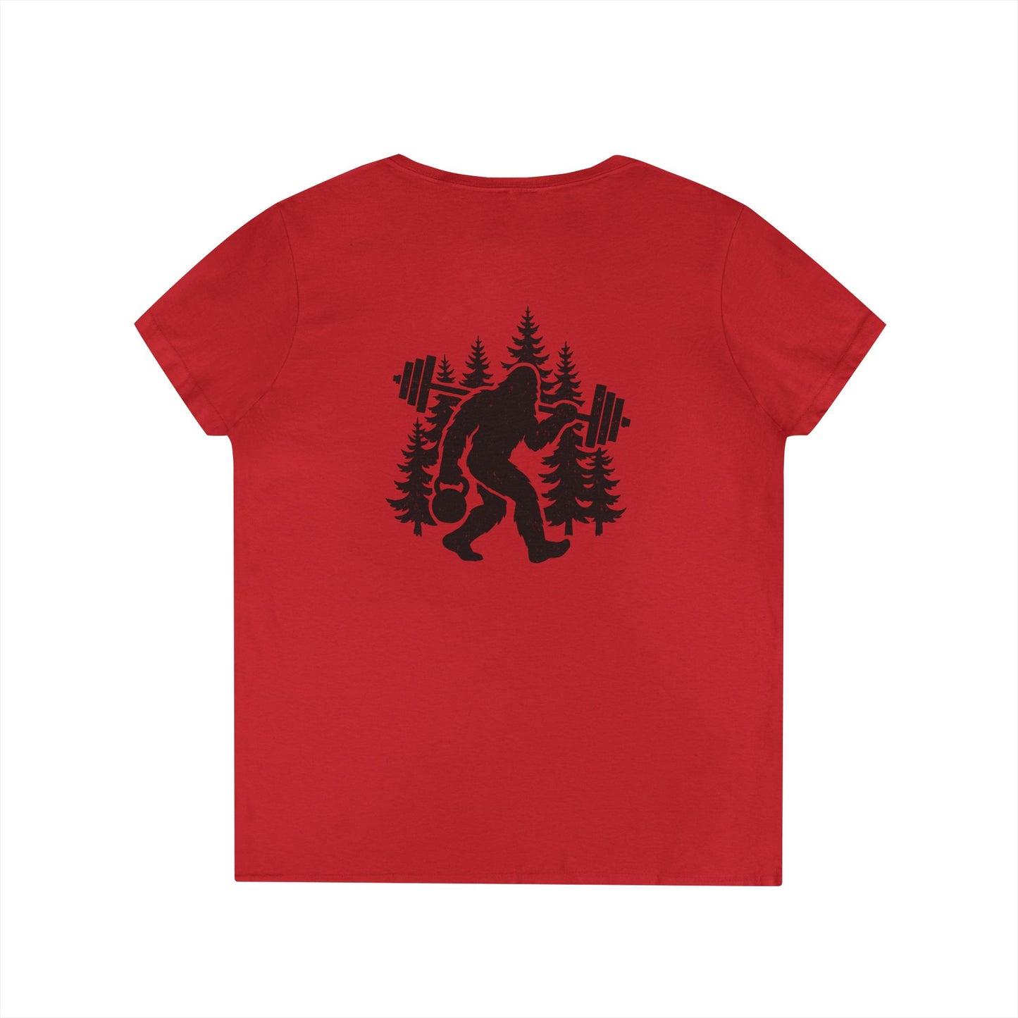 Bigfoot Gains Tee (front logo + back design) – Discipline Club Ladies V-Neck