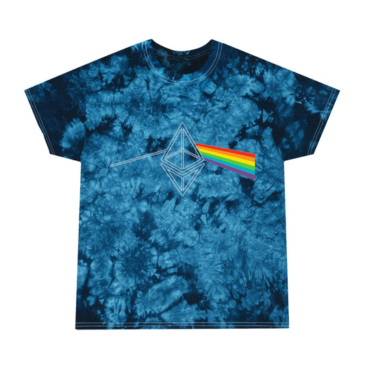 Ethereum Dark Side of the Moon Tie-Dye Tee (front design) – Crypto Vault Shirt