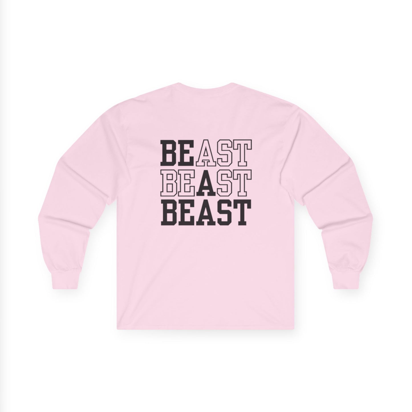 Be a Beast Long Sleeve Tee (front logo + back design) – Discipline Club Shirt