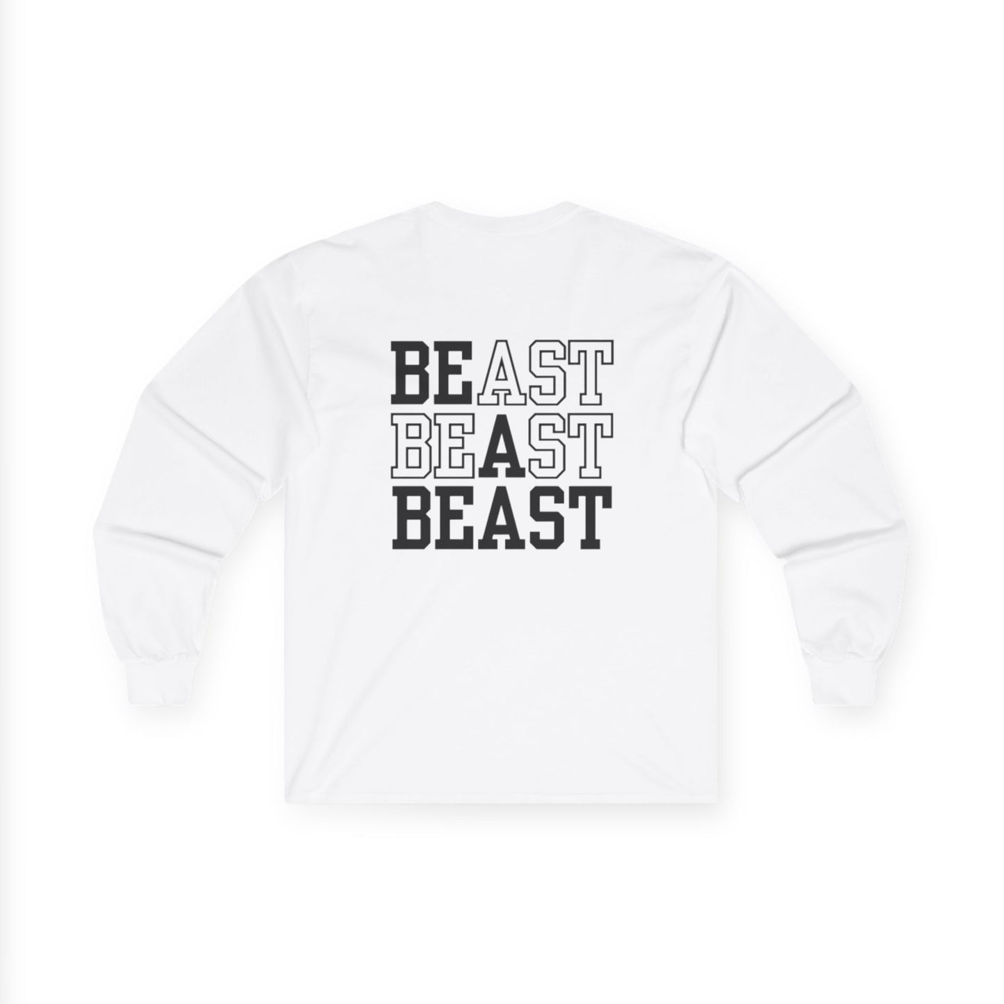 Be a Beast Long Sleeve Tee (front logo + back design) – Discipline Club Shirt