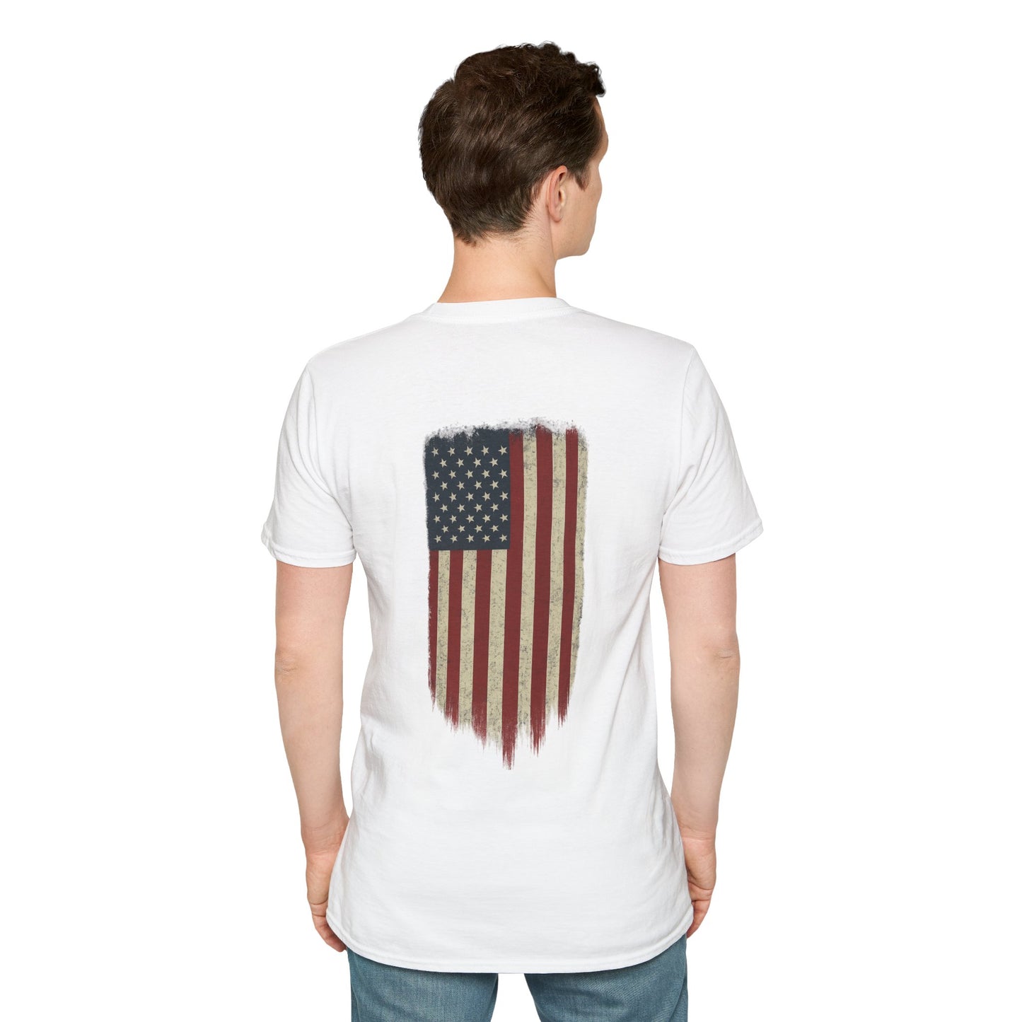 American Flag Tee (front logo + back design) – American Pride T-Shirt