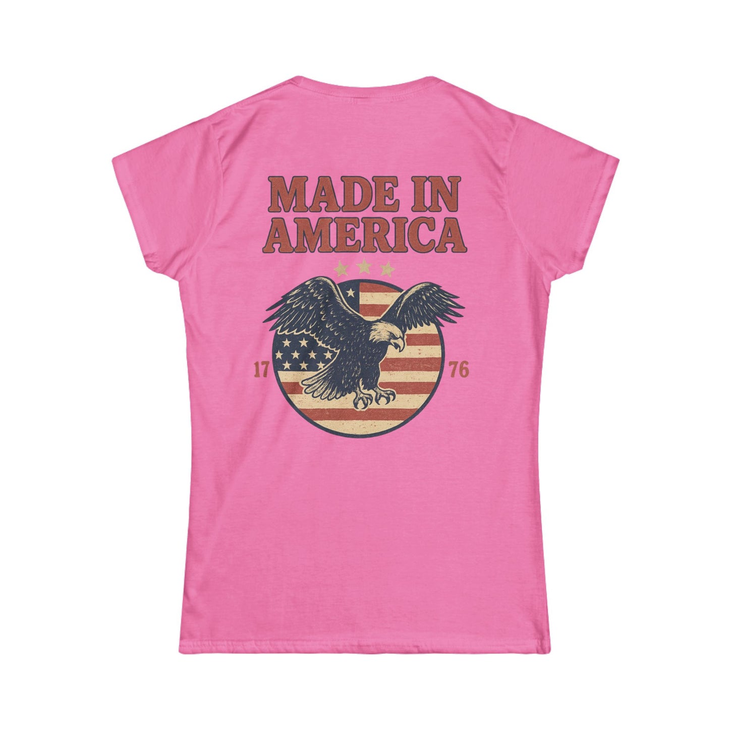 Made in America Tee (front logo + back design) – American Pride Women’s T-Shirt