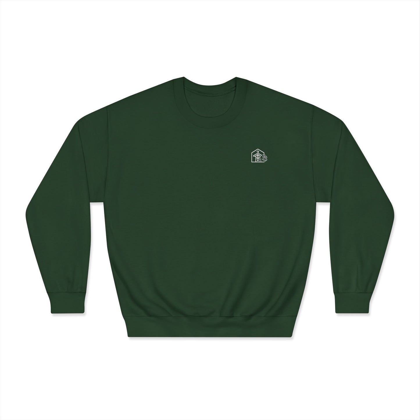 Drugs Not Hugs Dryblend Crewneck Sweatshirt (front logo + back design) - Meme Apparel