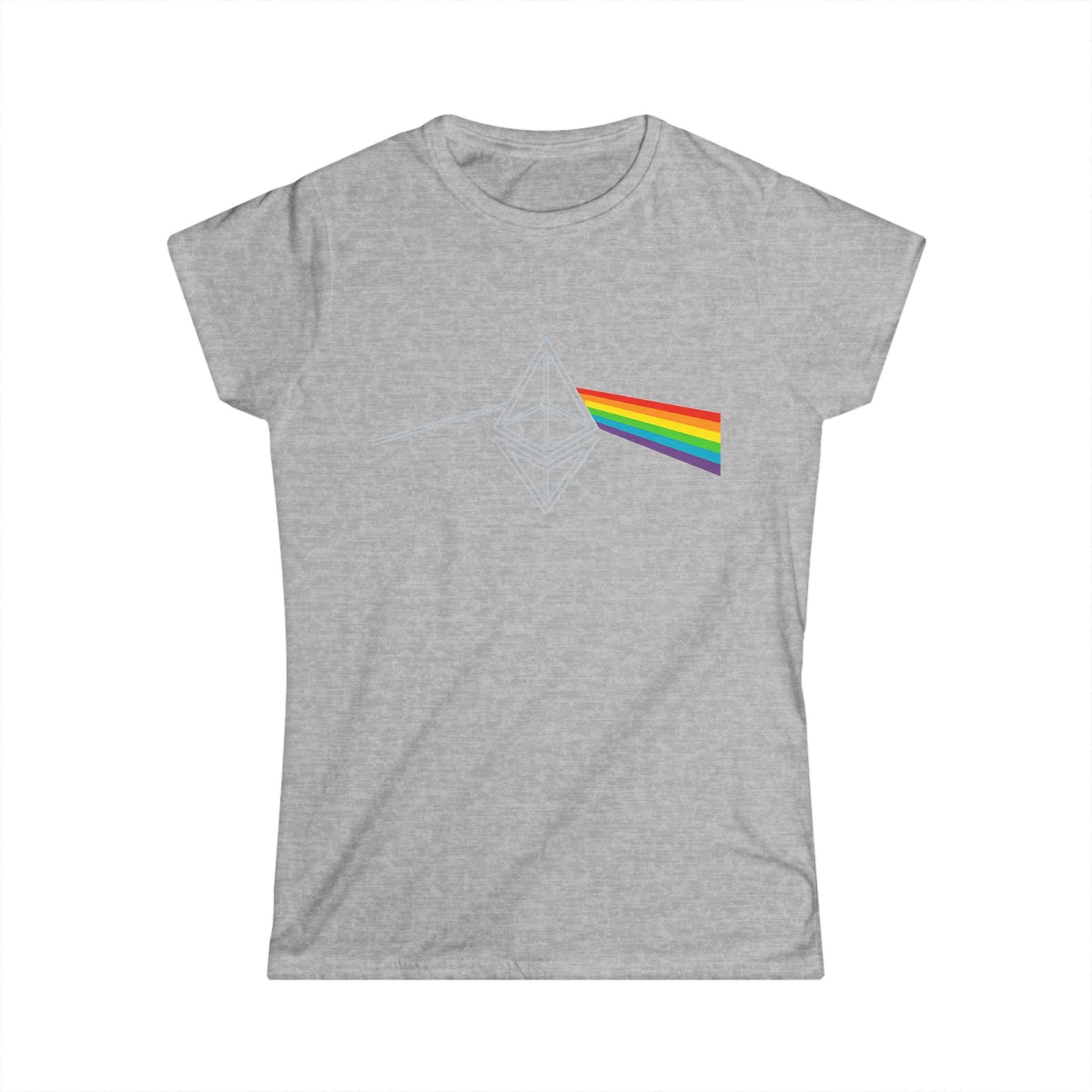Ethereum Dark Side of the Moon Tee (front design) – Crypto Vault Women’s Shirt