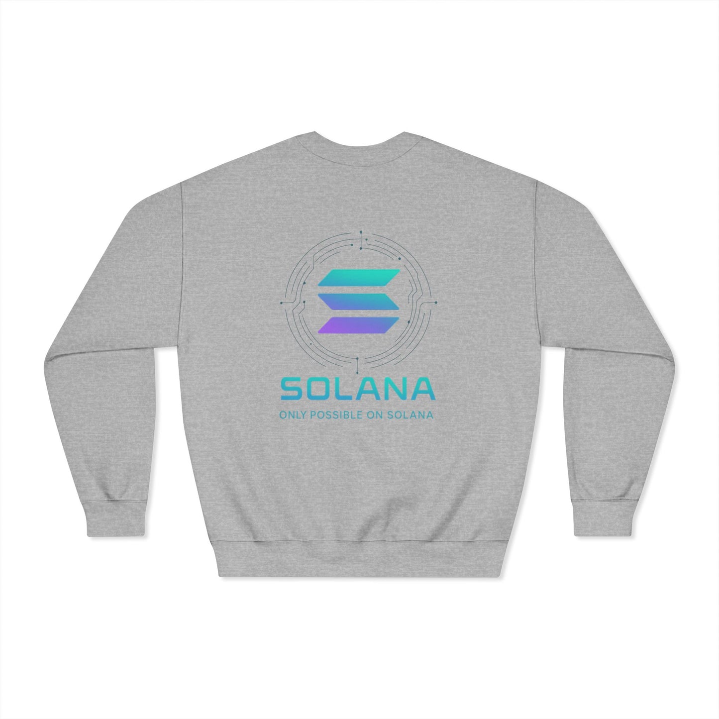 Only Possible on Solana Crewneck Sweatshirt (front logo + back design) – Crypto Vault Pullover