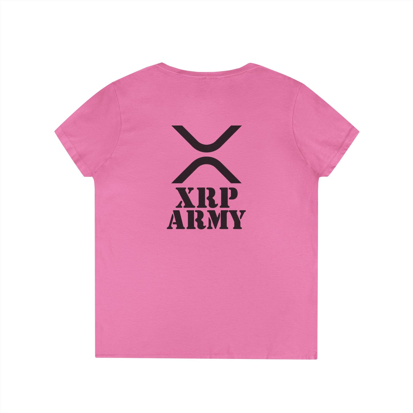 XRP Army Ladies' Tee (front logo + back design) Ladies V-Neck T-Shirt