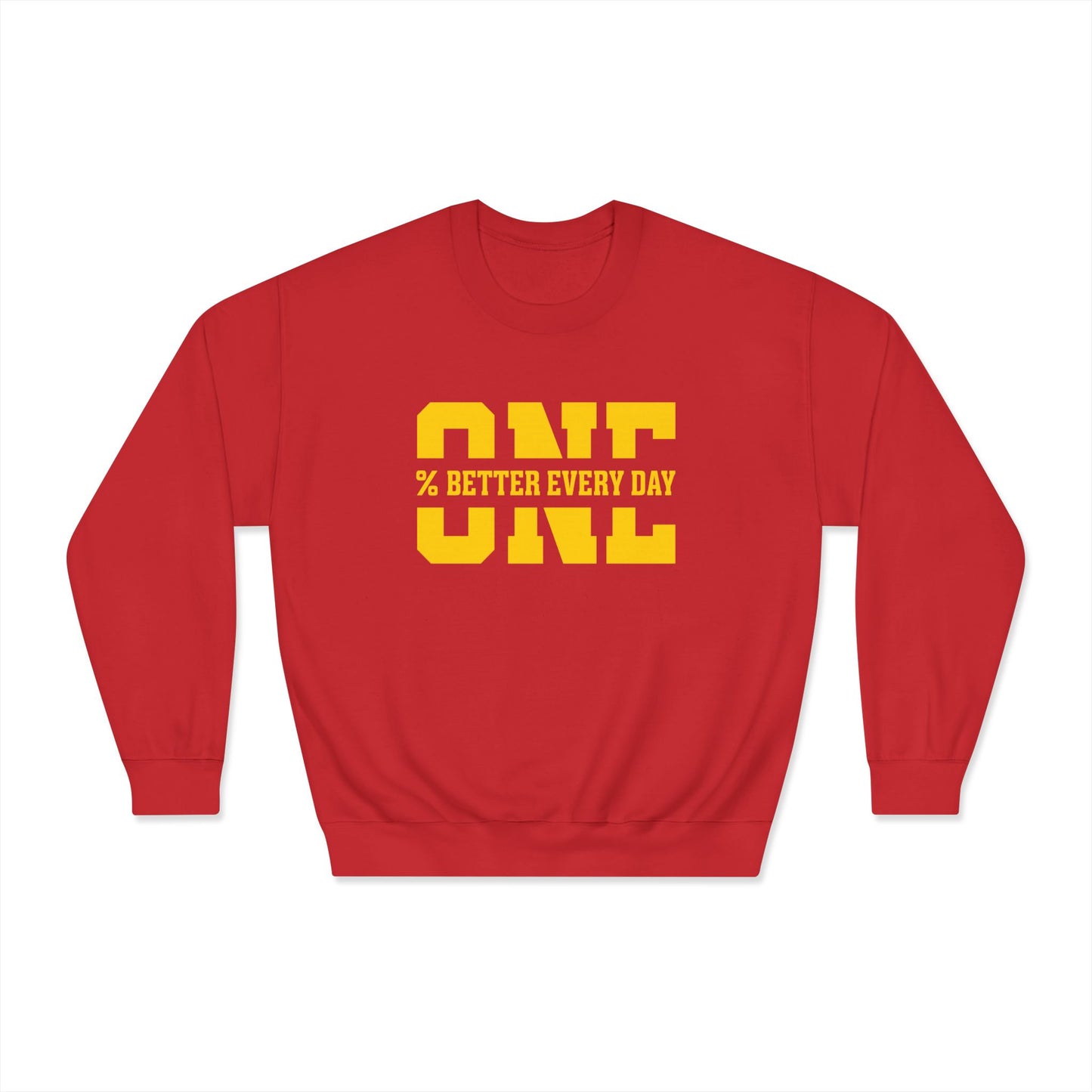 1% Better Every Day Crewneck Sweatshirt (front design) – Discipline Club Pullover