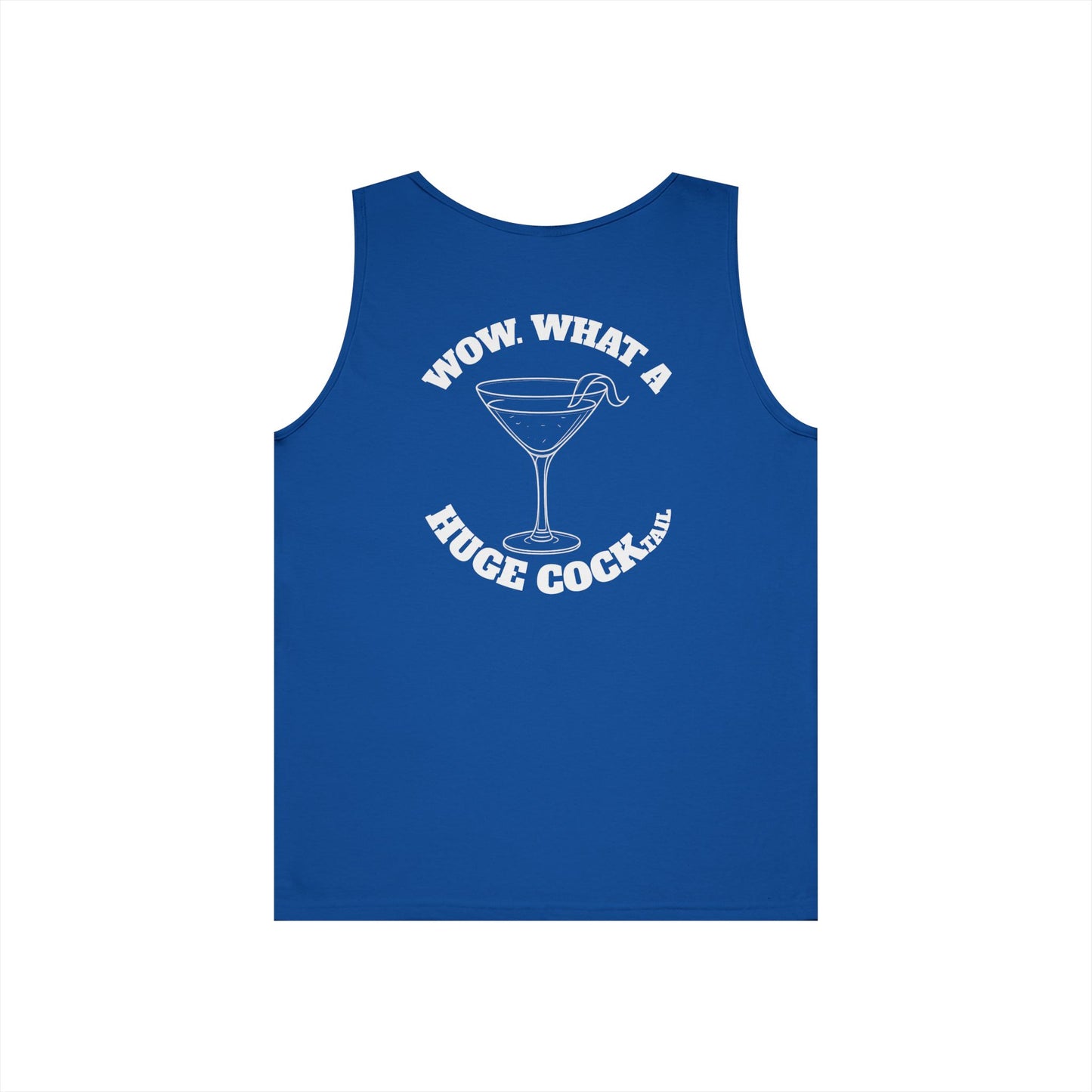 Huge Cocktail Tank Top (front logo + back design) - Meme Apparel