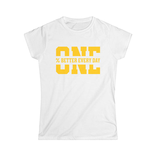 1% Better Every Day Tee (front design) – Discipline Club Women’s Shirt