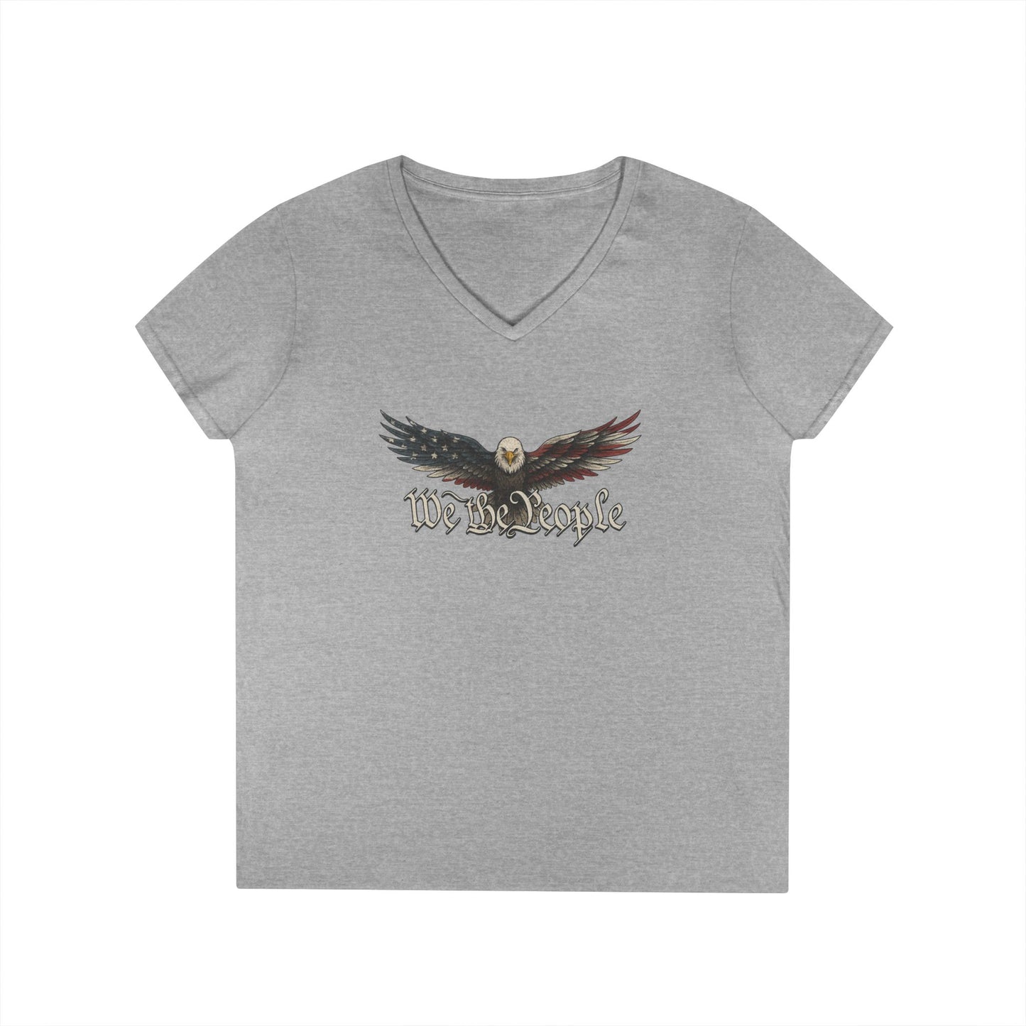We the People Tee (front design) – American Pride Ladies V-Neck